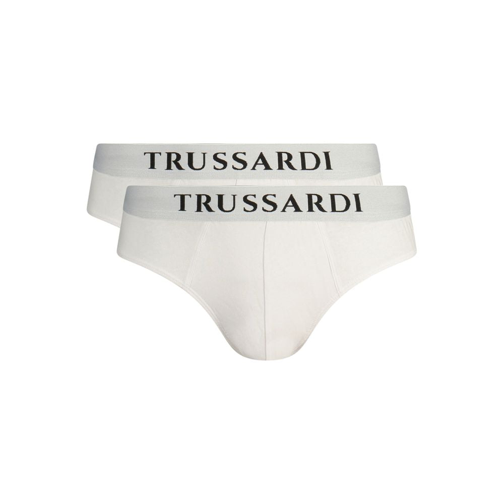 Trussardi White Cotton Briefs Trussardi