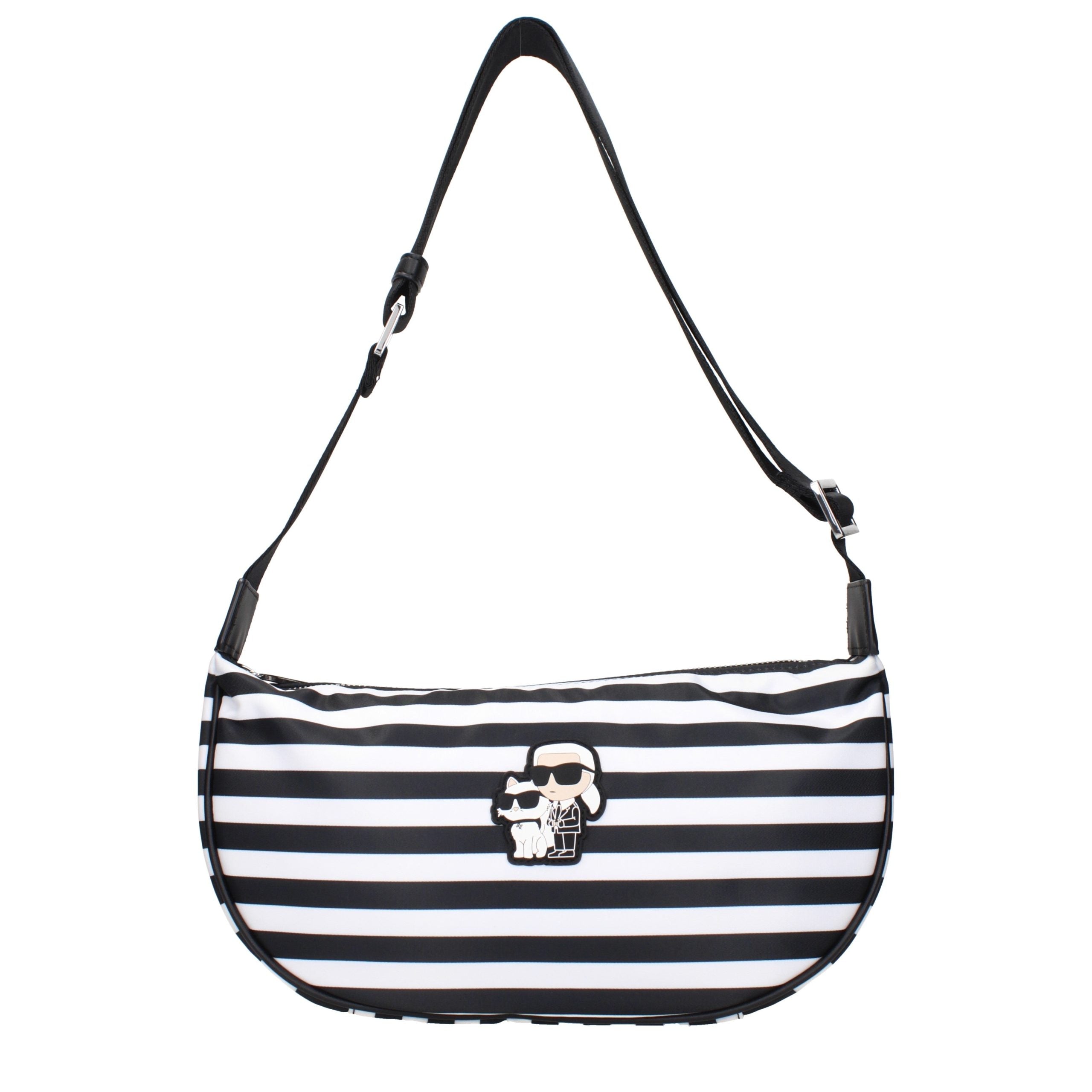 Karl Lagerfeld Black Fabric Crossbody Bag Karl Lagerfeld