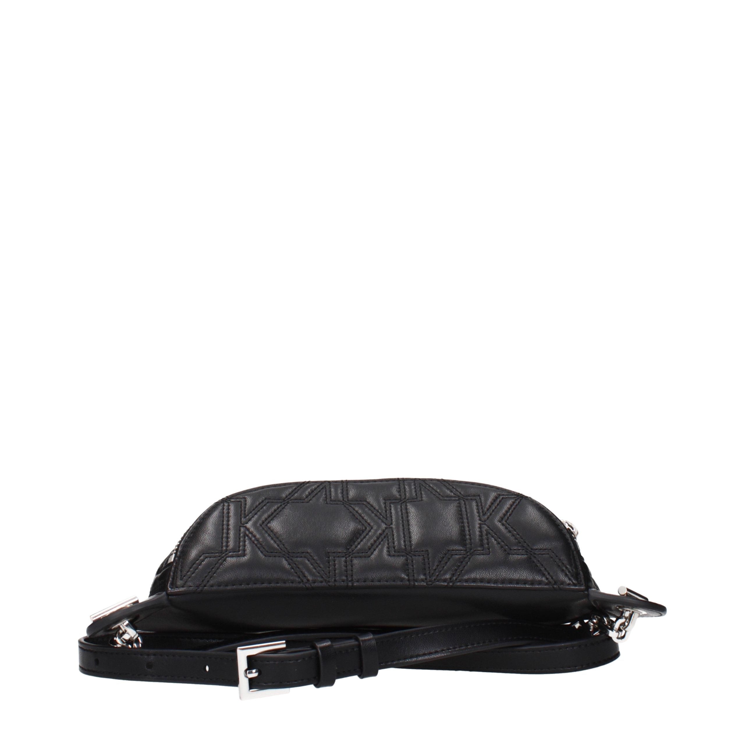 Karl Lagerfeld Black Leather Backpack Karl Lagerfeld