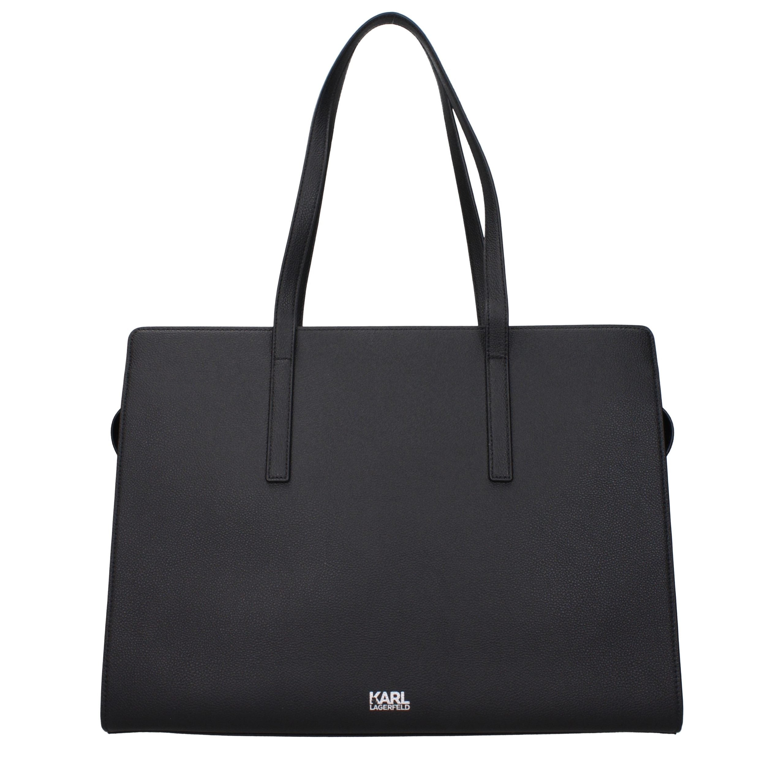 Karl Lagerfeld Black Leather Shoulder Bag Karl Lagerfeld