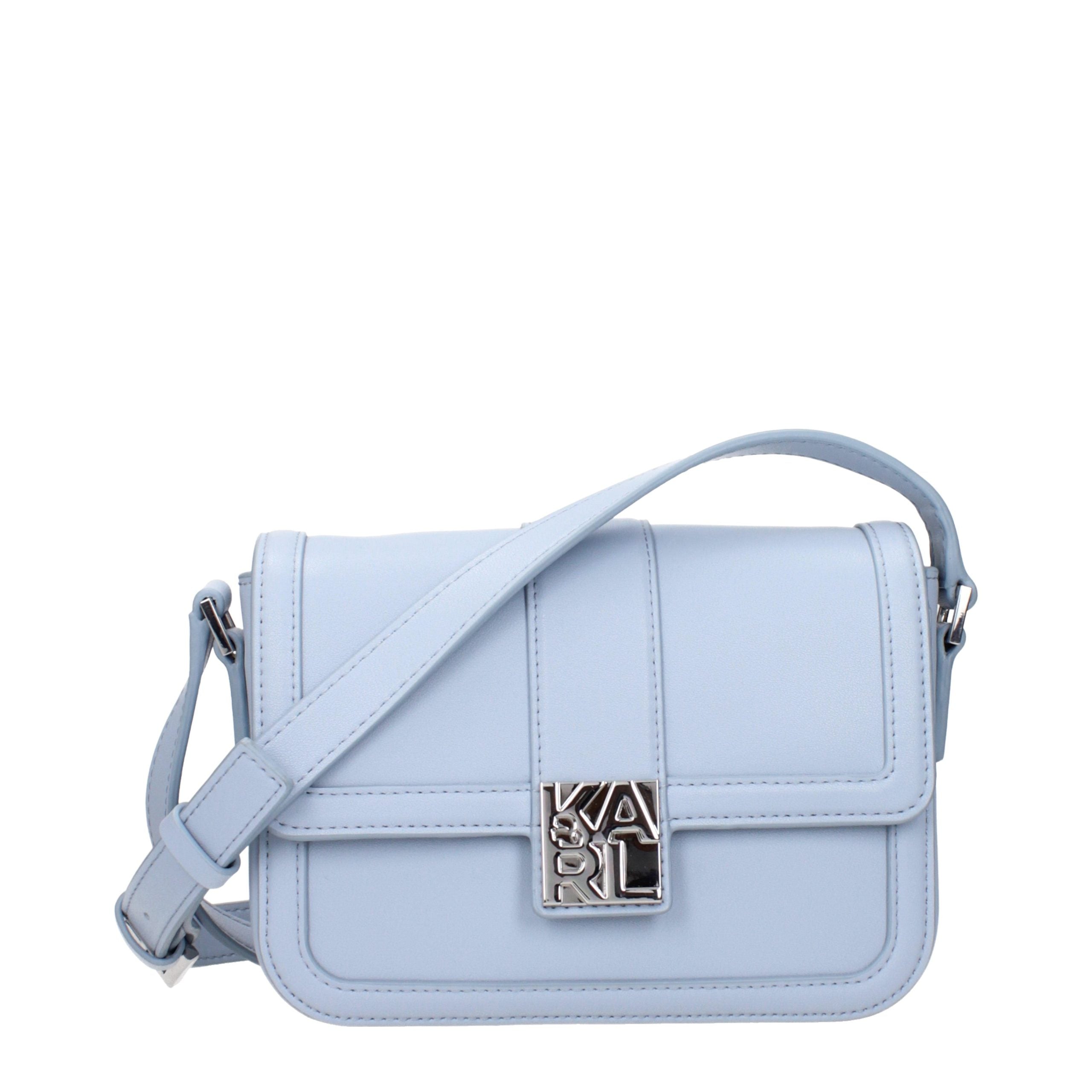 Karl Lagerfeld Light Blue Leather Crossbody Bag Karl Lagerfeld