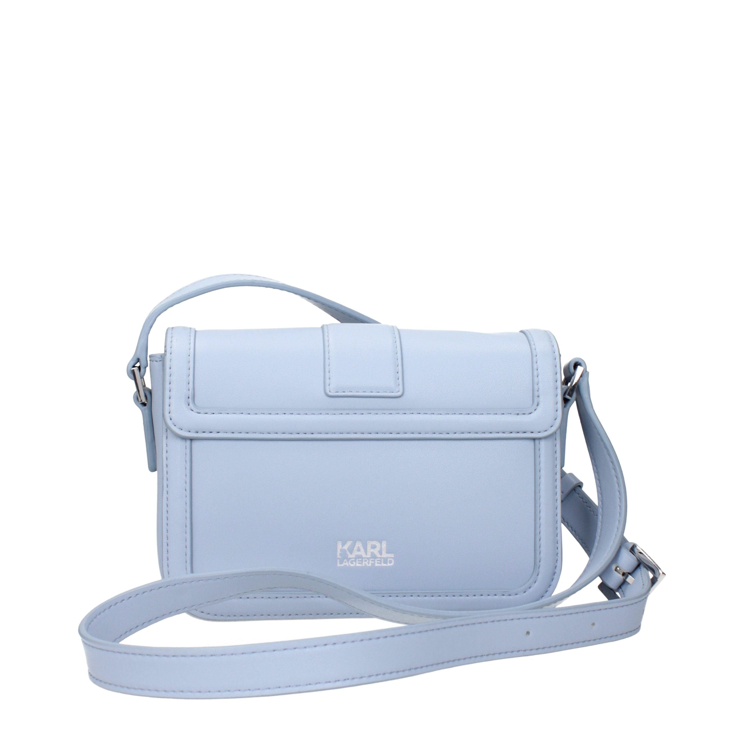Karl Lagerfeld Light Blue Leather Crossbody Bag Karl Lagerfeld