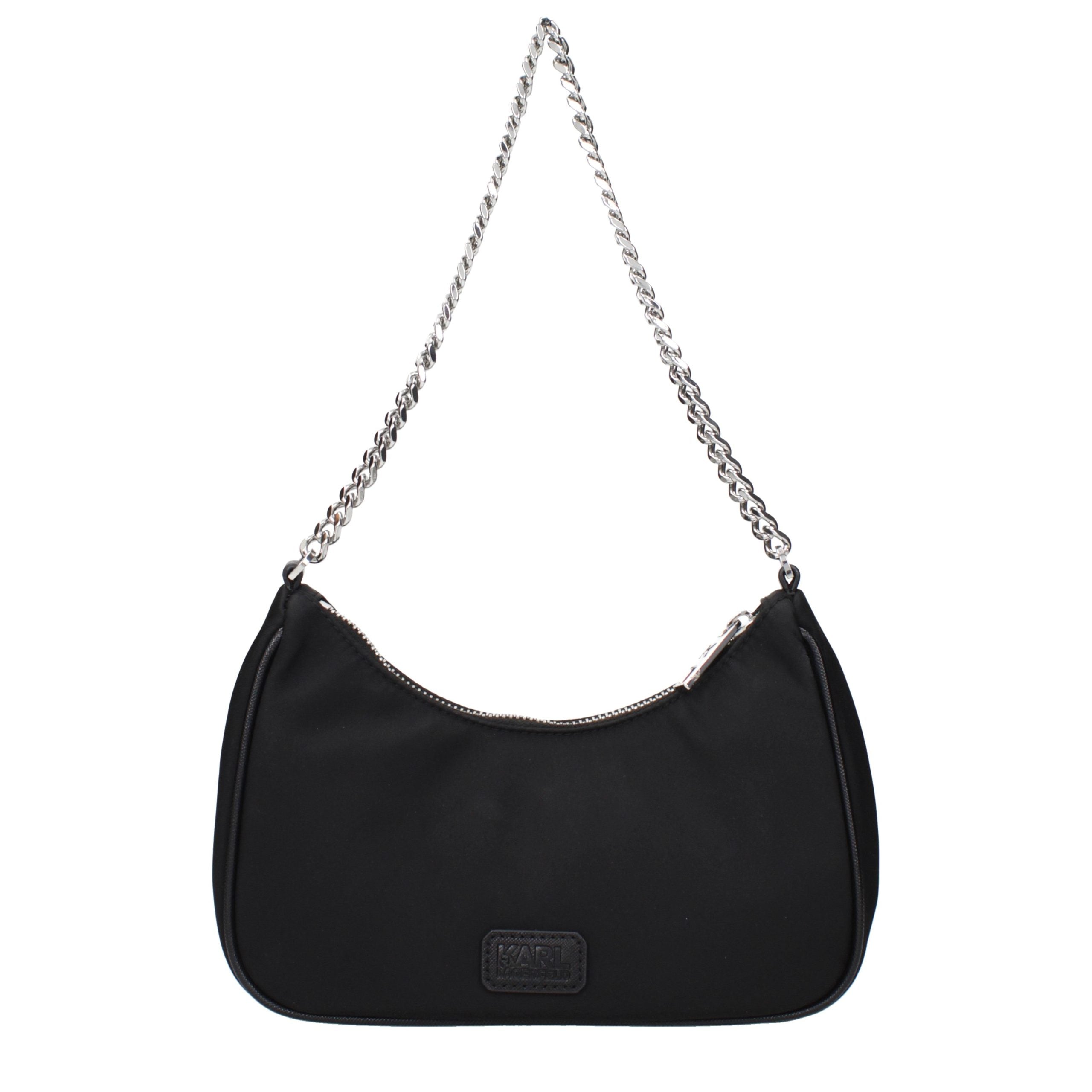 Karl Lagerfeld Black Fabric Shoulder Bag Karl Lagerfeld