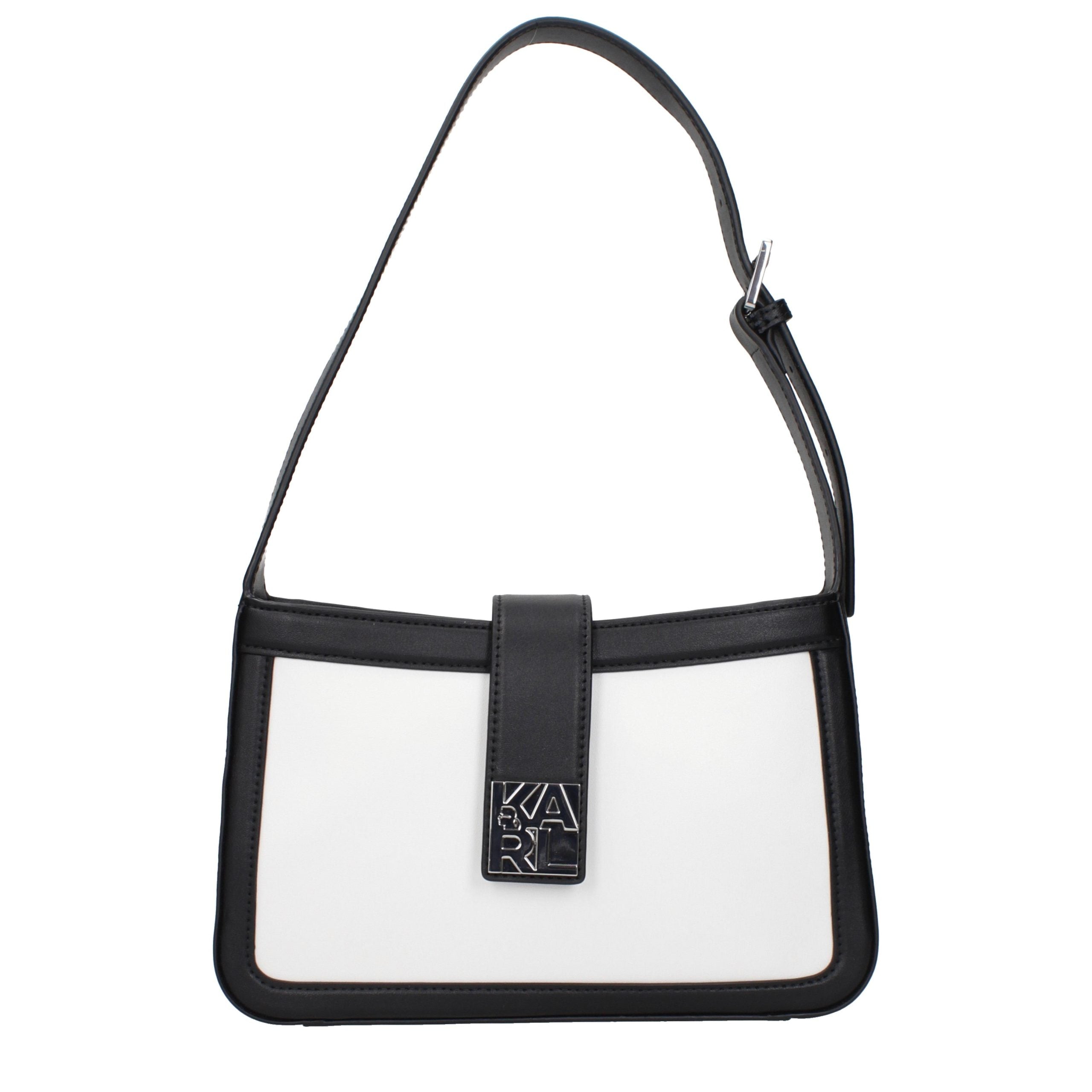 Karl Lagerfeld White Leather Shoulder Bag Karl Lagerfeld