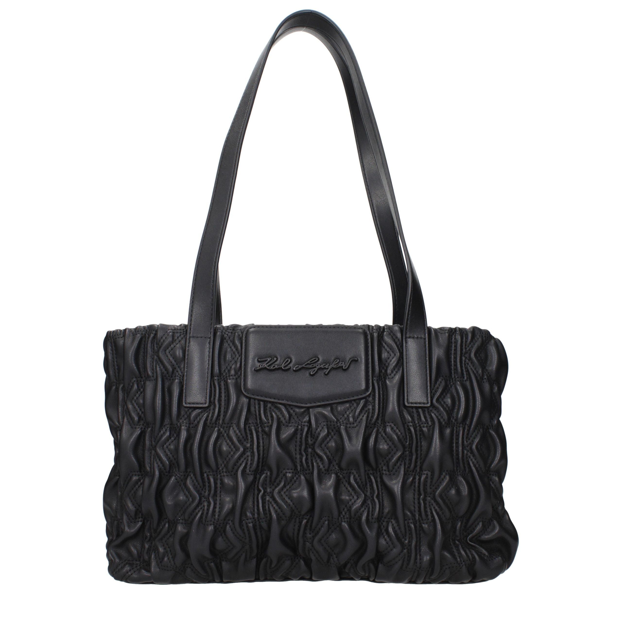 Karl Lagerfeld Black Polyester Shoulder Bag Karl Lagerfeld