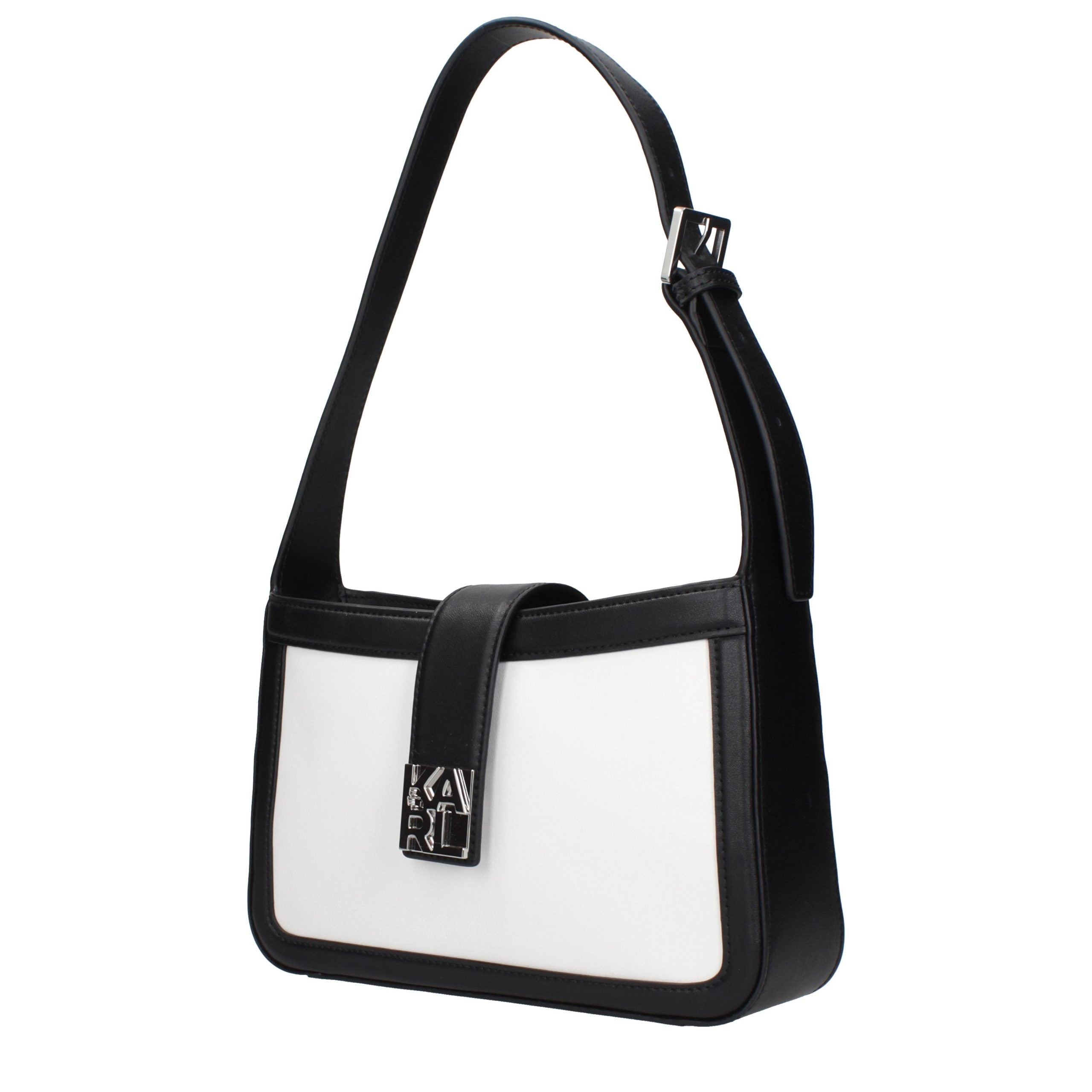 Karl Lagerfeld White Leather Shoulder Bag Karl Lagerfeld