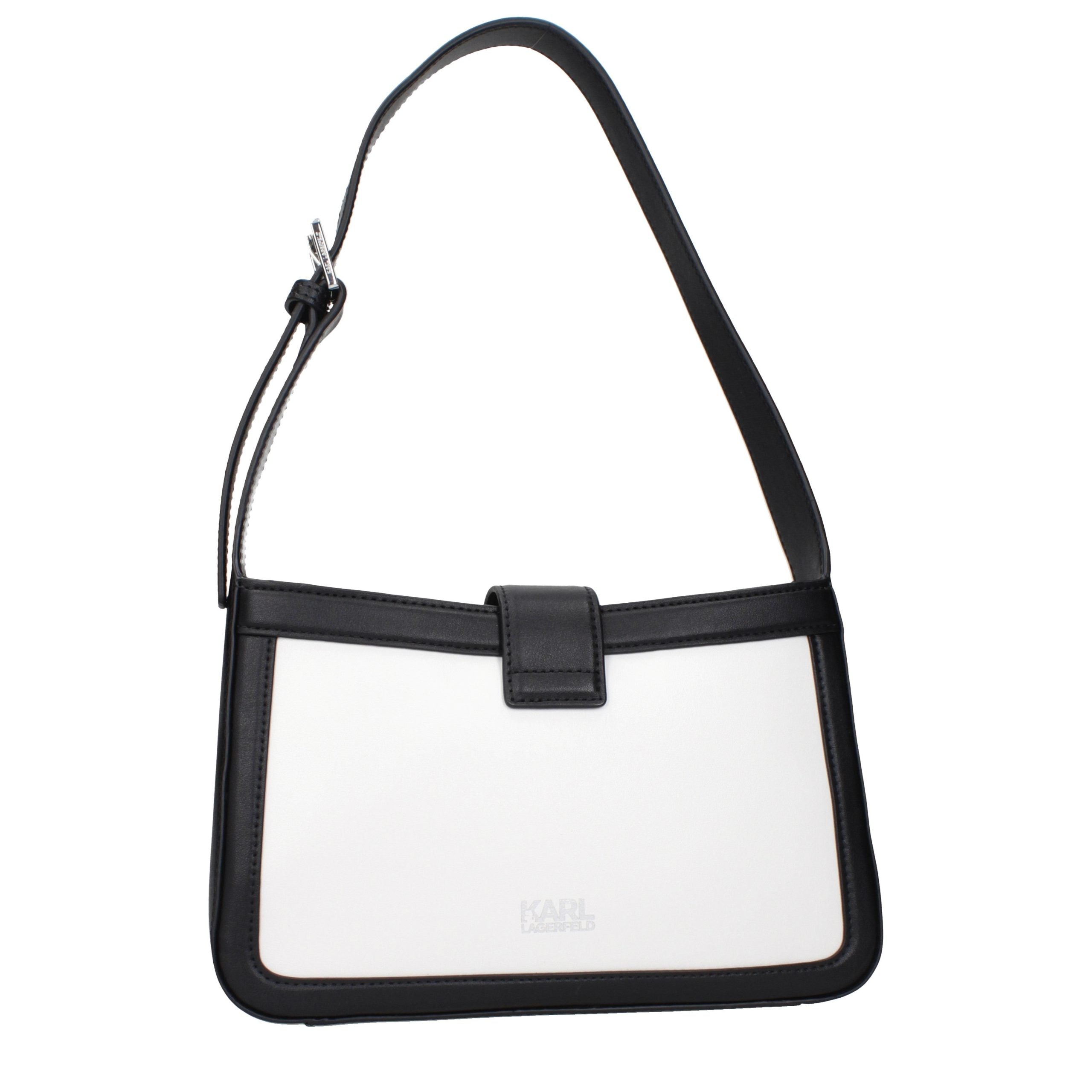 Karl Lagerfeld White Leather Shoulder Bag Karl Lagerfeld