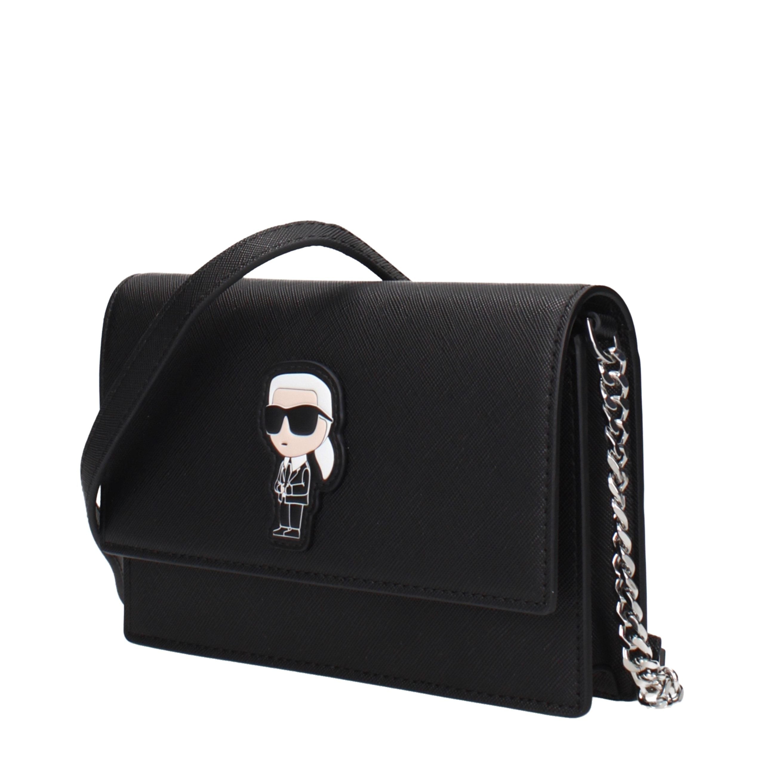 Karl Lagerfeld Black Polyethylene Crossbody Bag Karl Lagerfeld