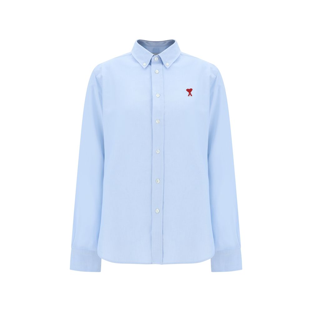 Ami Paris Blue Cotton Dress Shirt Ami Paris