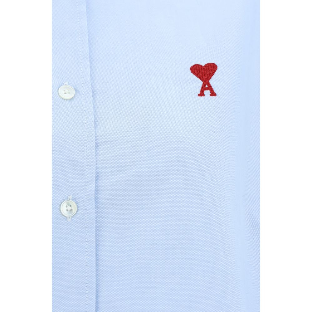 Ami Paris Blue Cotton Dress Shirt Ami Paris