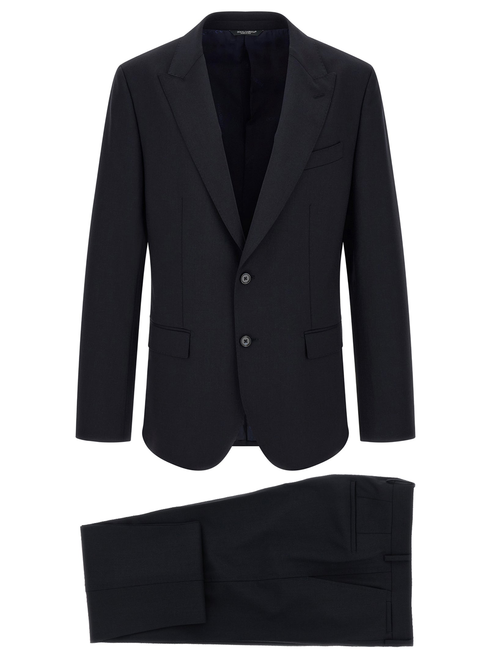 Dolce & Gabbana Blue Virgin Wool Two-Piece Suit Dolce & Gabbana