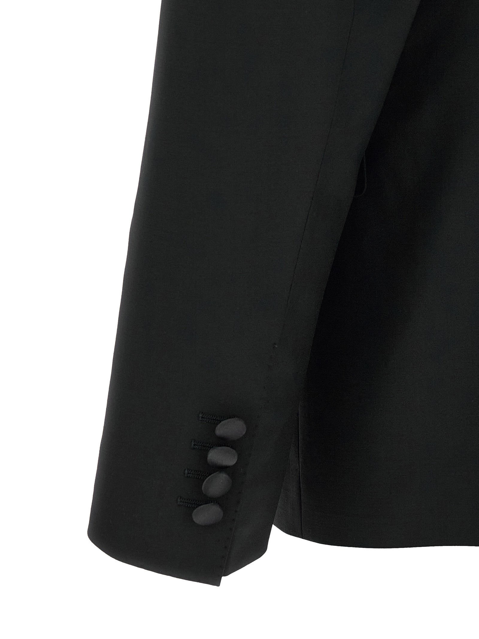 Dolce & Gabbana Black Virgin Wool Two-Piece Suit Dolce & Gabbana