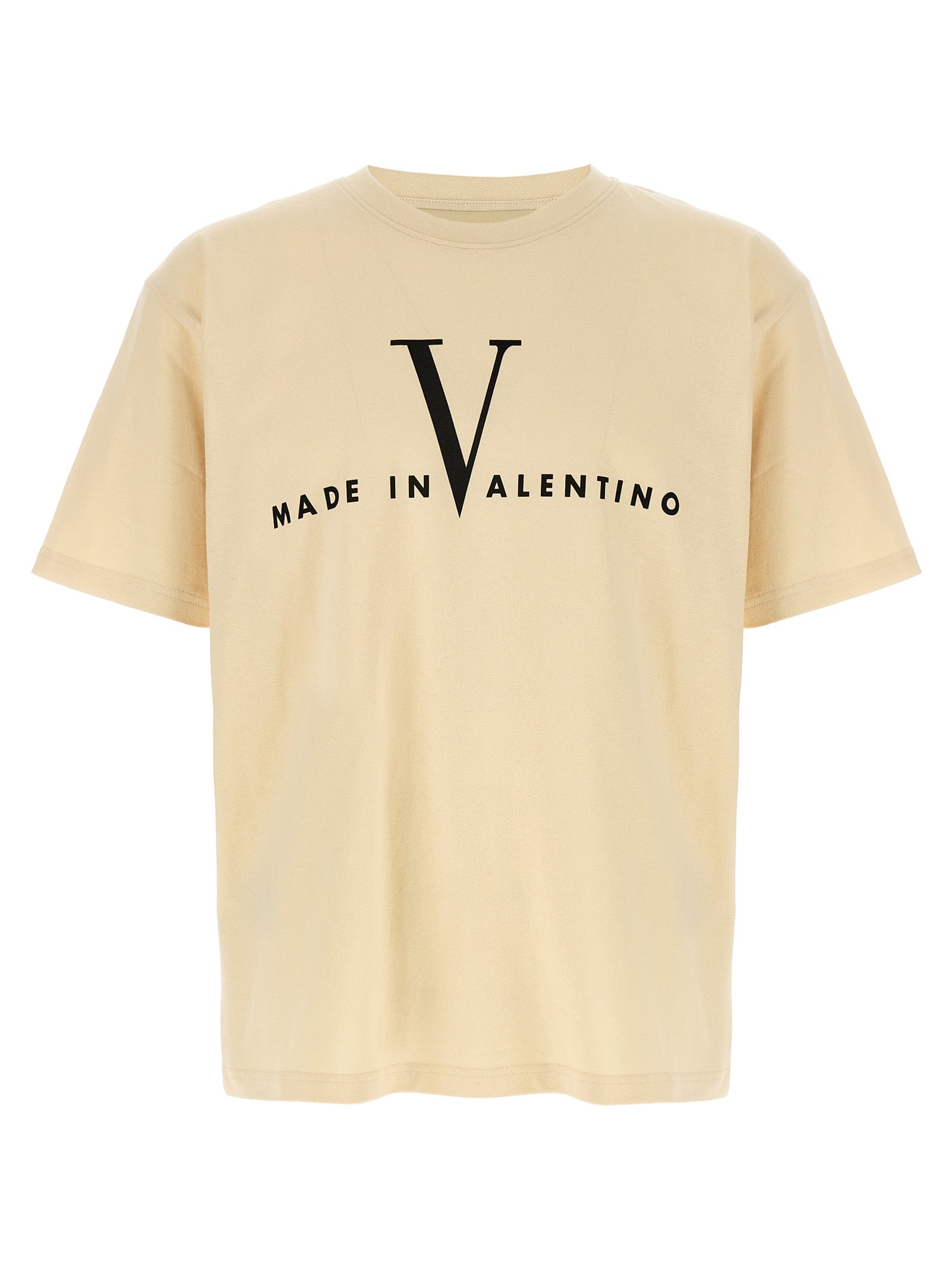 Valentino Garavani Beige Cotton T-Shirt Valentino Garavani