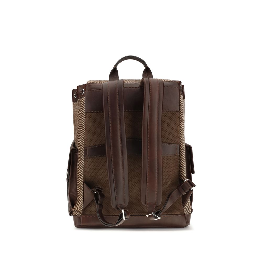 Brunello Cucinelli Brown Polyamide Backpack Brunello Cucinelli