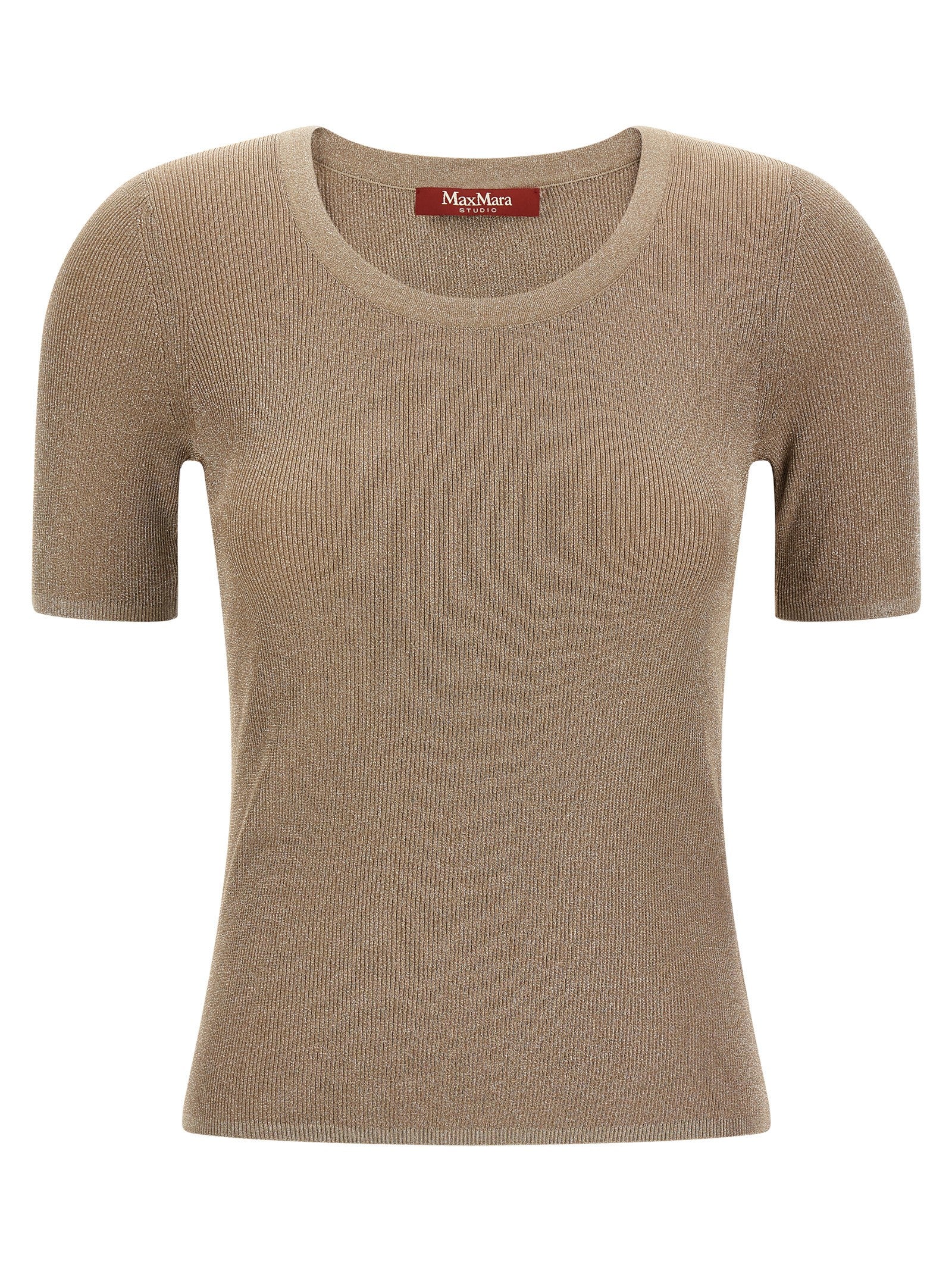 Max Mara Beige Polyamide T-Shirt Max Mara