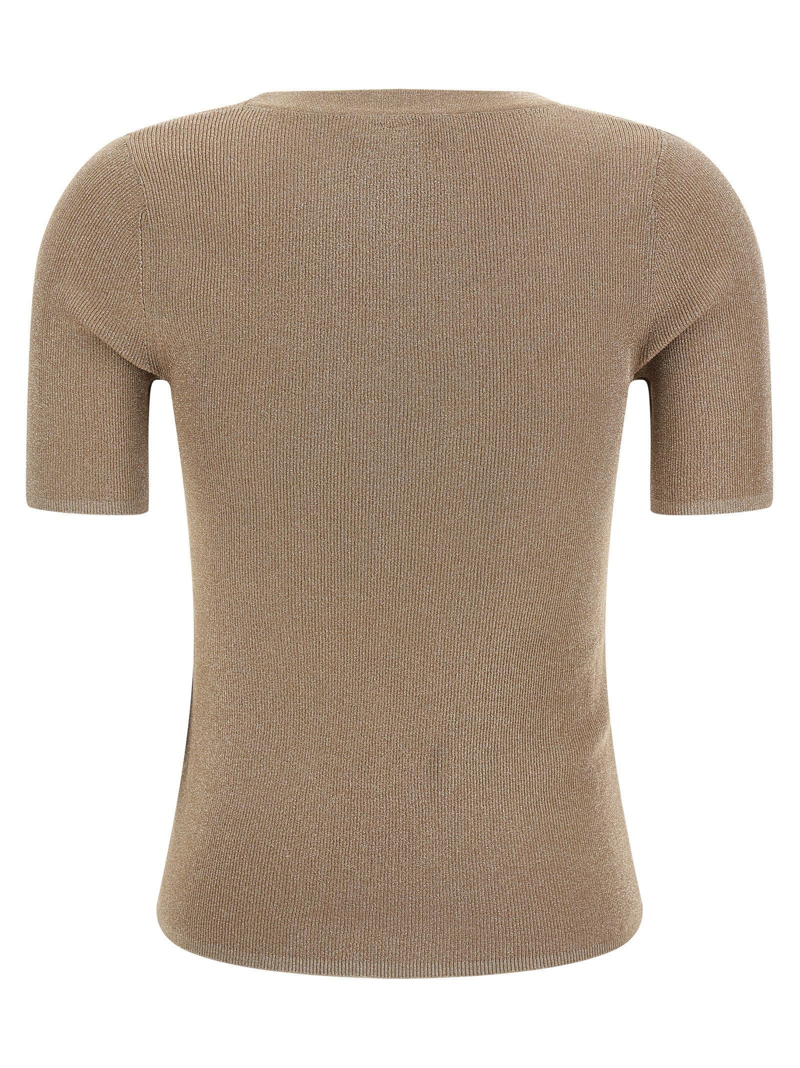 Max Mara Beige Polyamide T-Shirt Max Mara