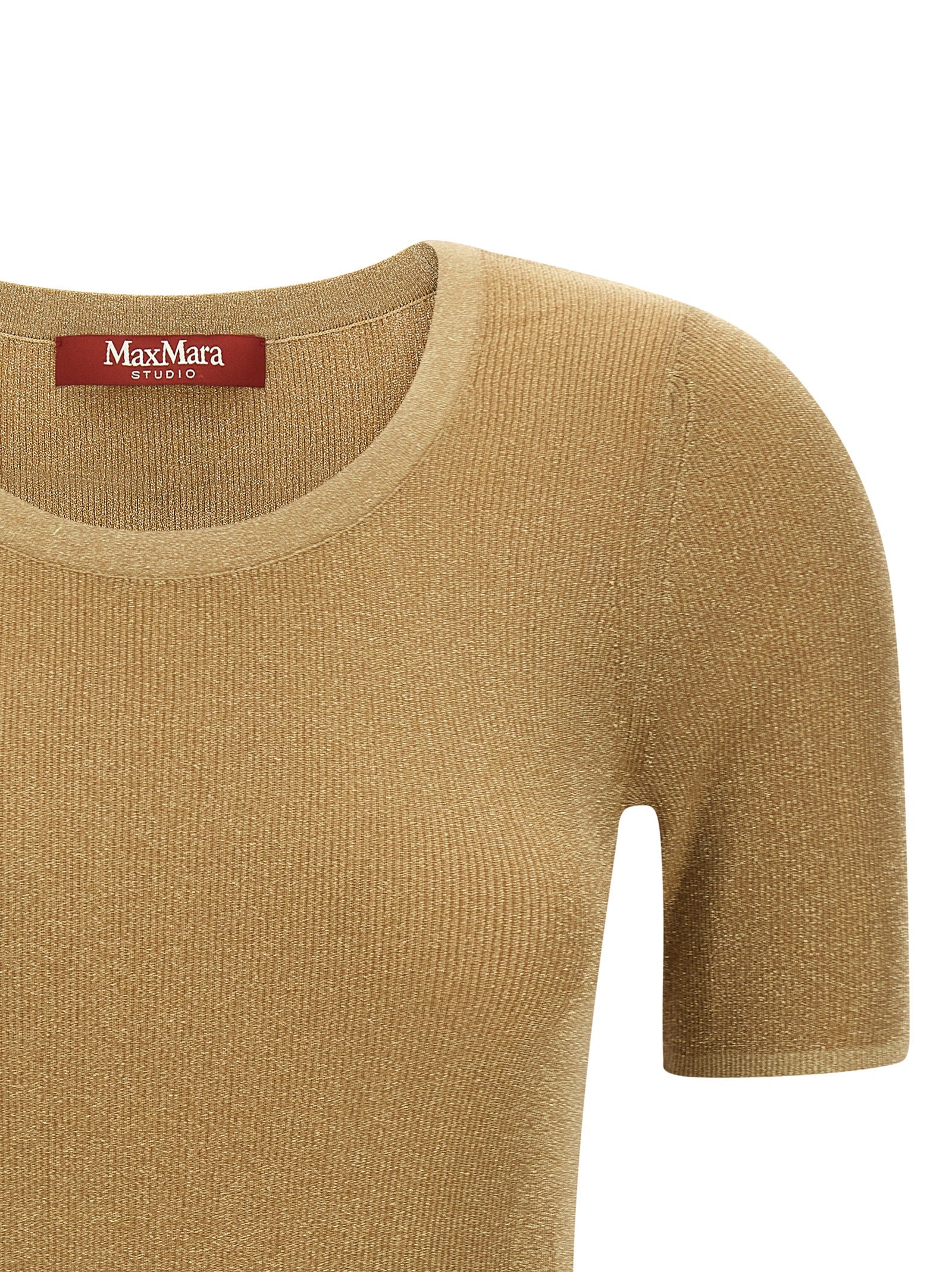 Max Mara Gold Polyamide T-Shirt Max Mara