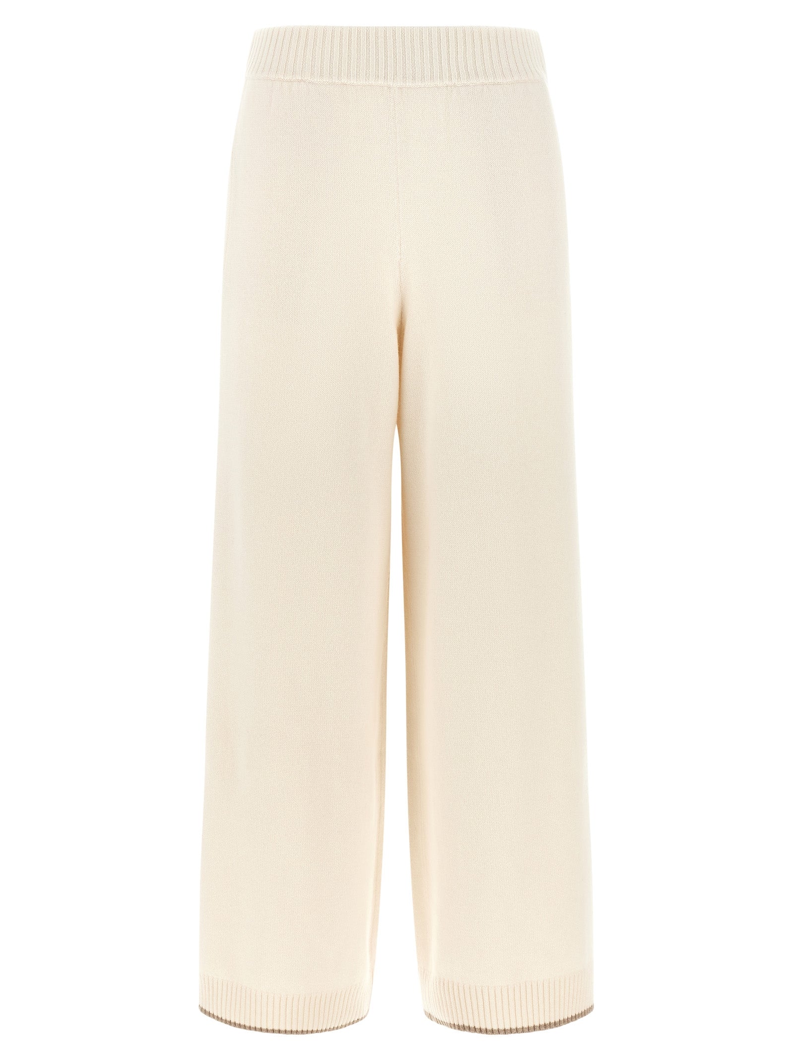 Brunello Cucinelli White Cashmere Athletic Pants Brunello Cucinelli