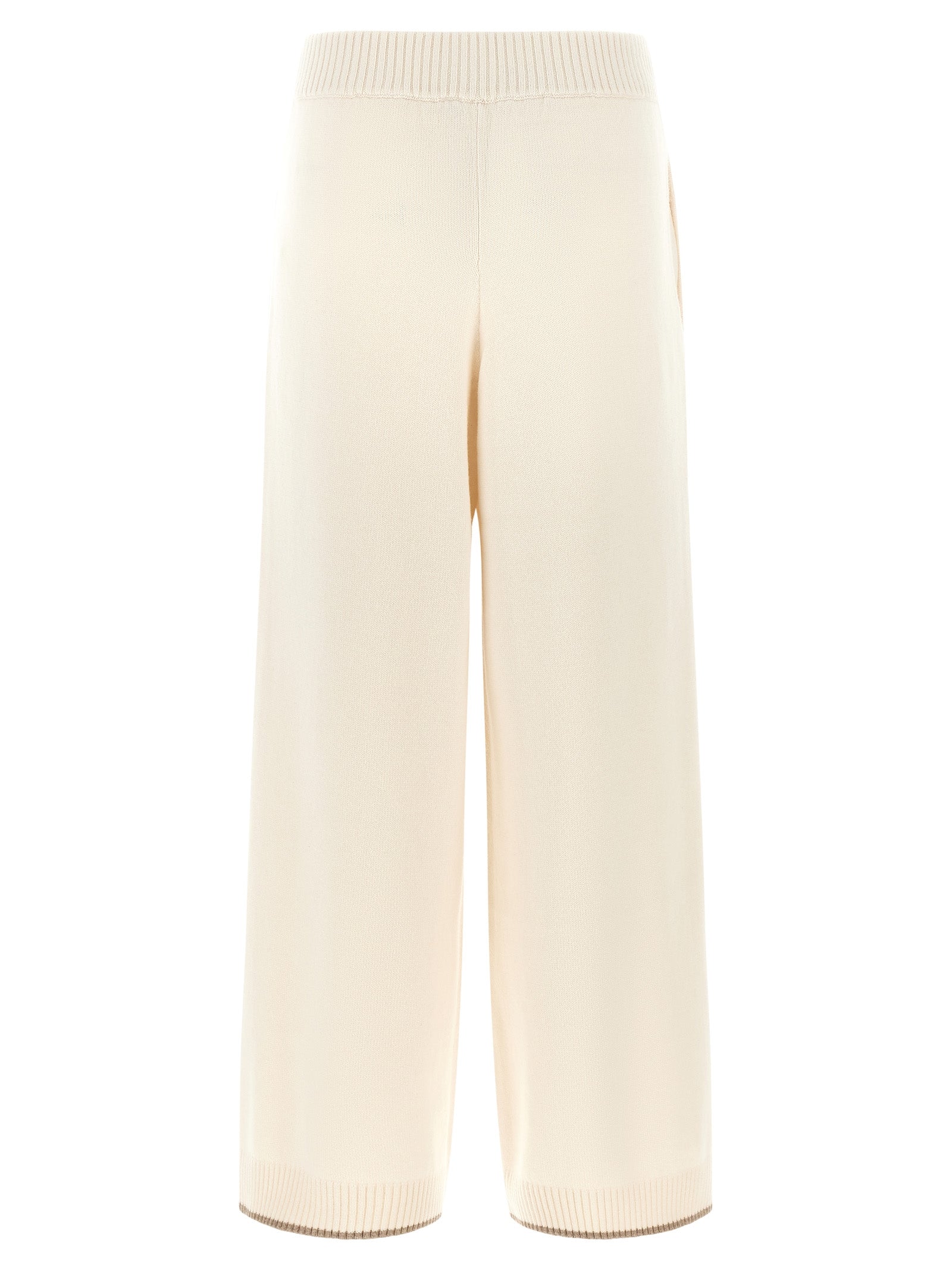 Brunello Cucinelli White Cashmere Athletic Pants Brunello Cucinelli