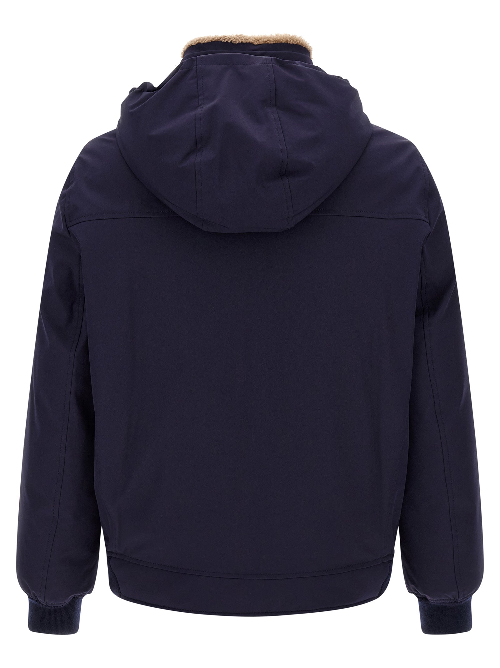 Brunello Cucinelli Blue Polyamide Full-Length Jacket Brunello Cucinelli