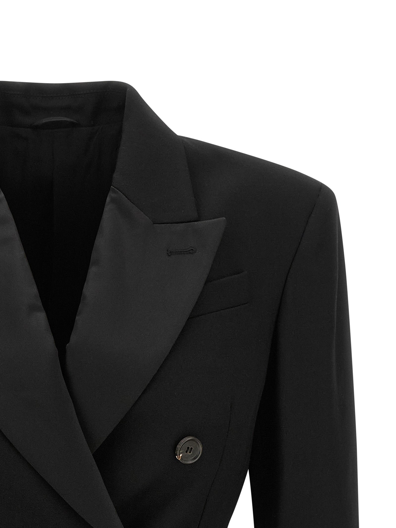 Brunello Cucinelli Black Virgin Wool Blazer Brunello Cucinelli