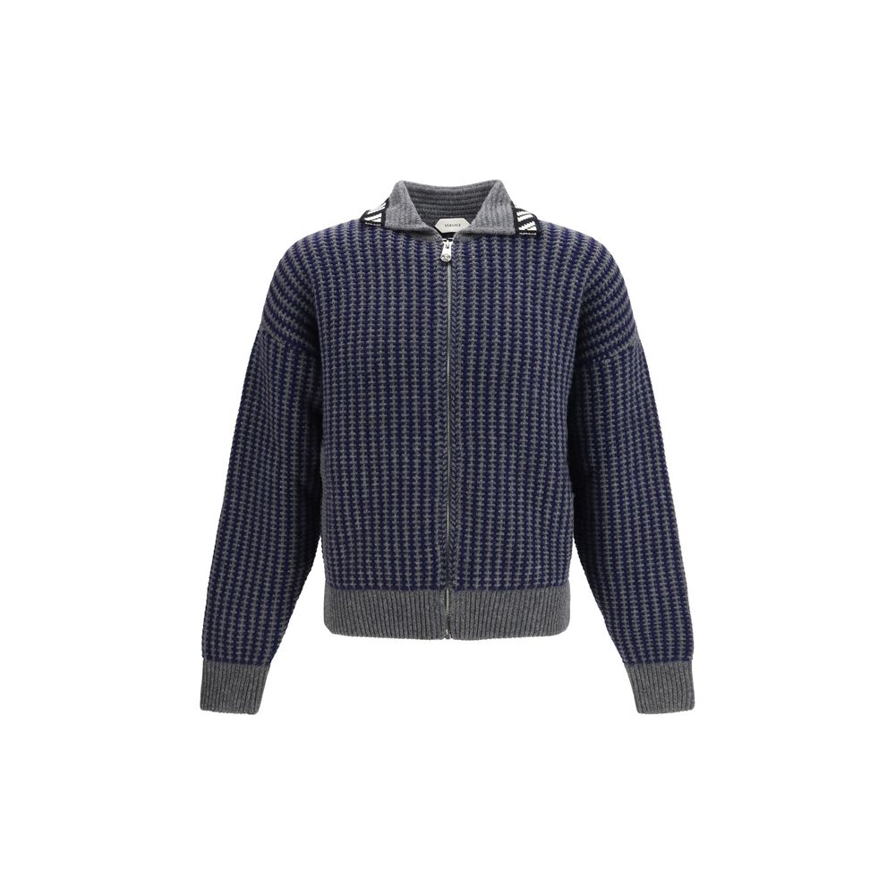 Versace Gray Wool Oves Aries Sweatshirt Versace