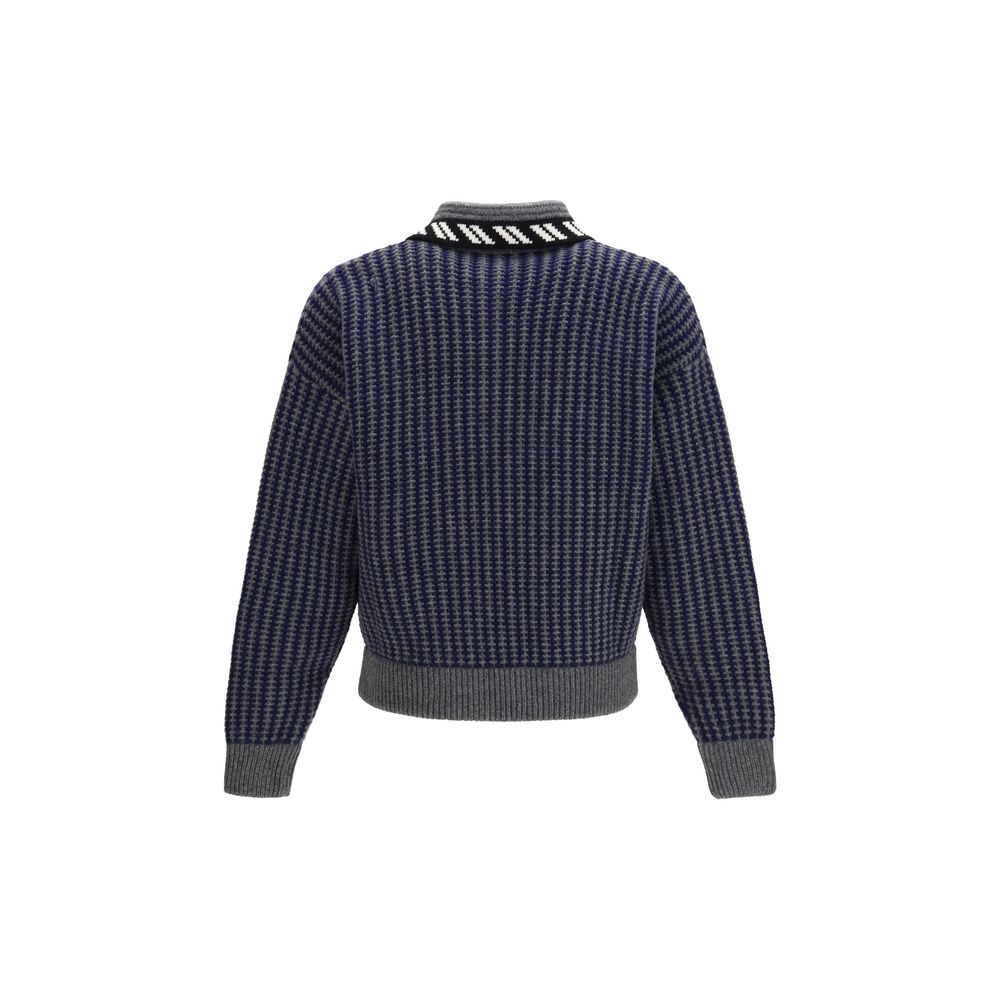 Versace Gray Wool Oves Aries Sweatshirt Versace