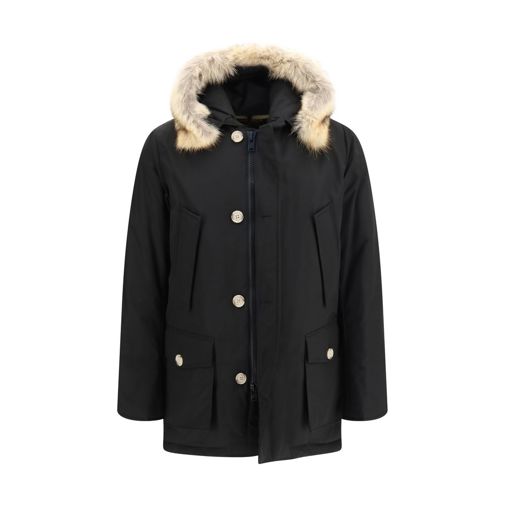 Woolrich Black Polyamide Coat Woolrich