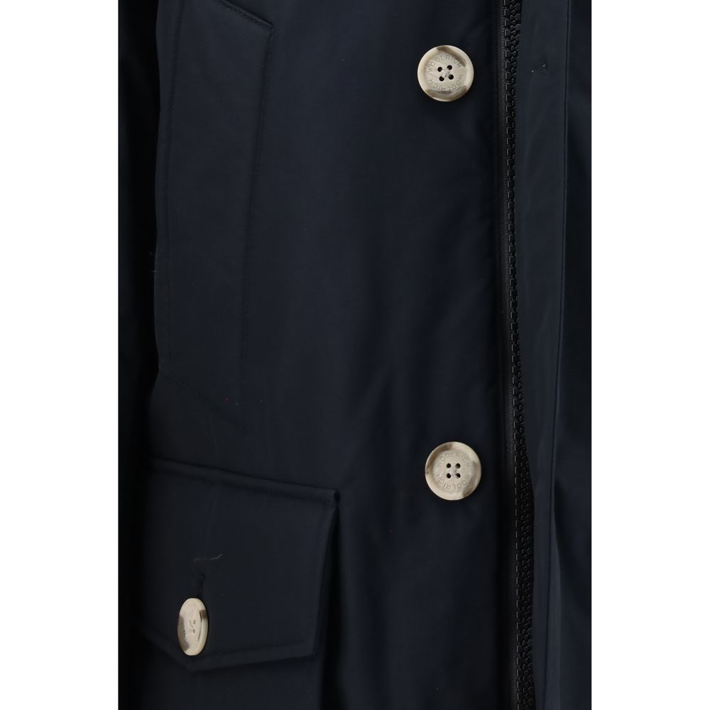 Woolrich Blue Cotton Parka Woolrich