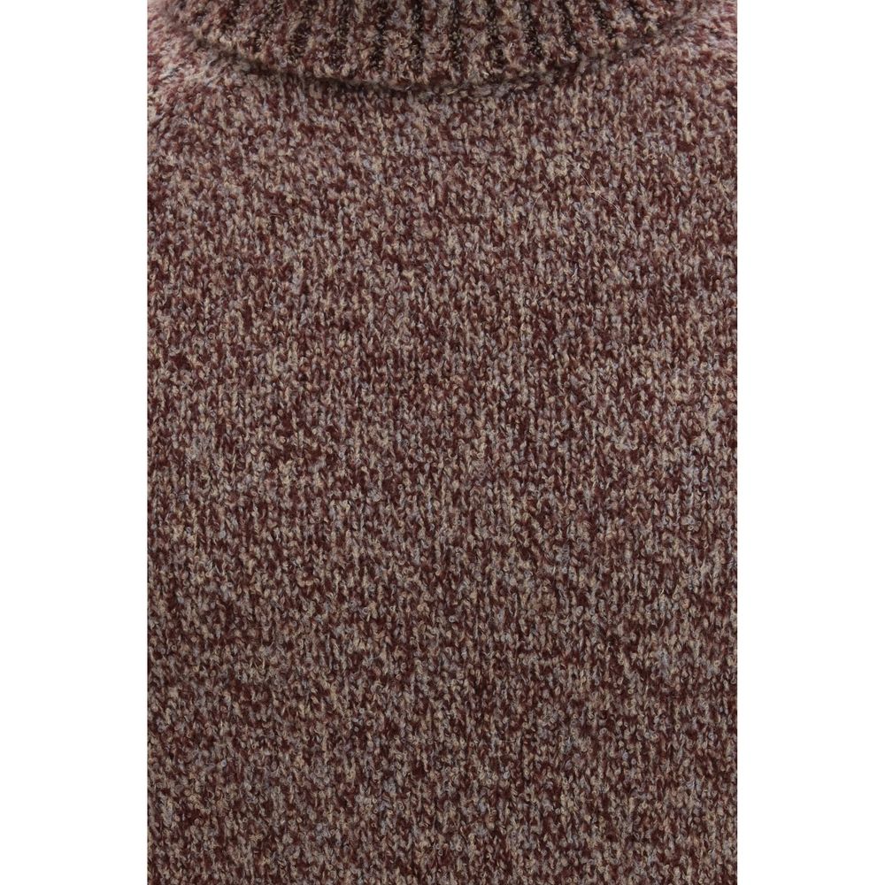 Brunello Cucinelli Bordeaux Wool Oves Aries Turtleneck Brunello Cucinelli