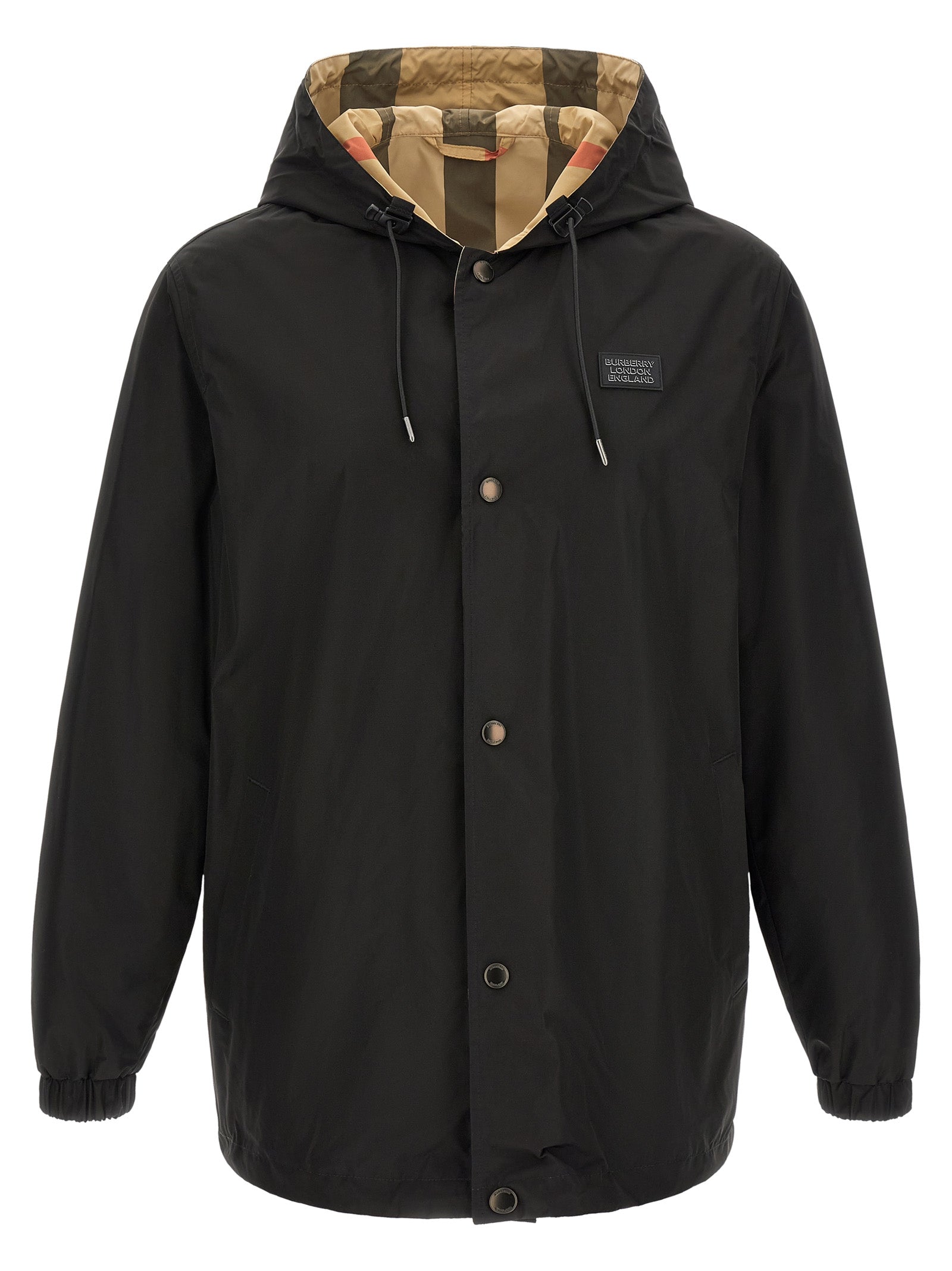 Burberry Black Polyester Coat Burberry