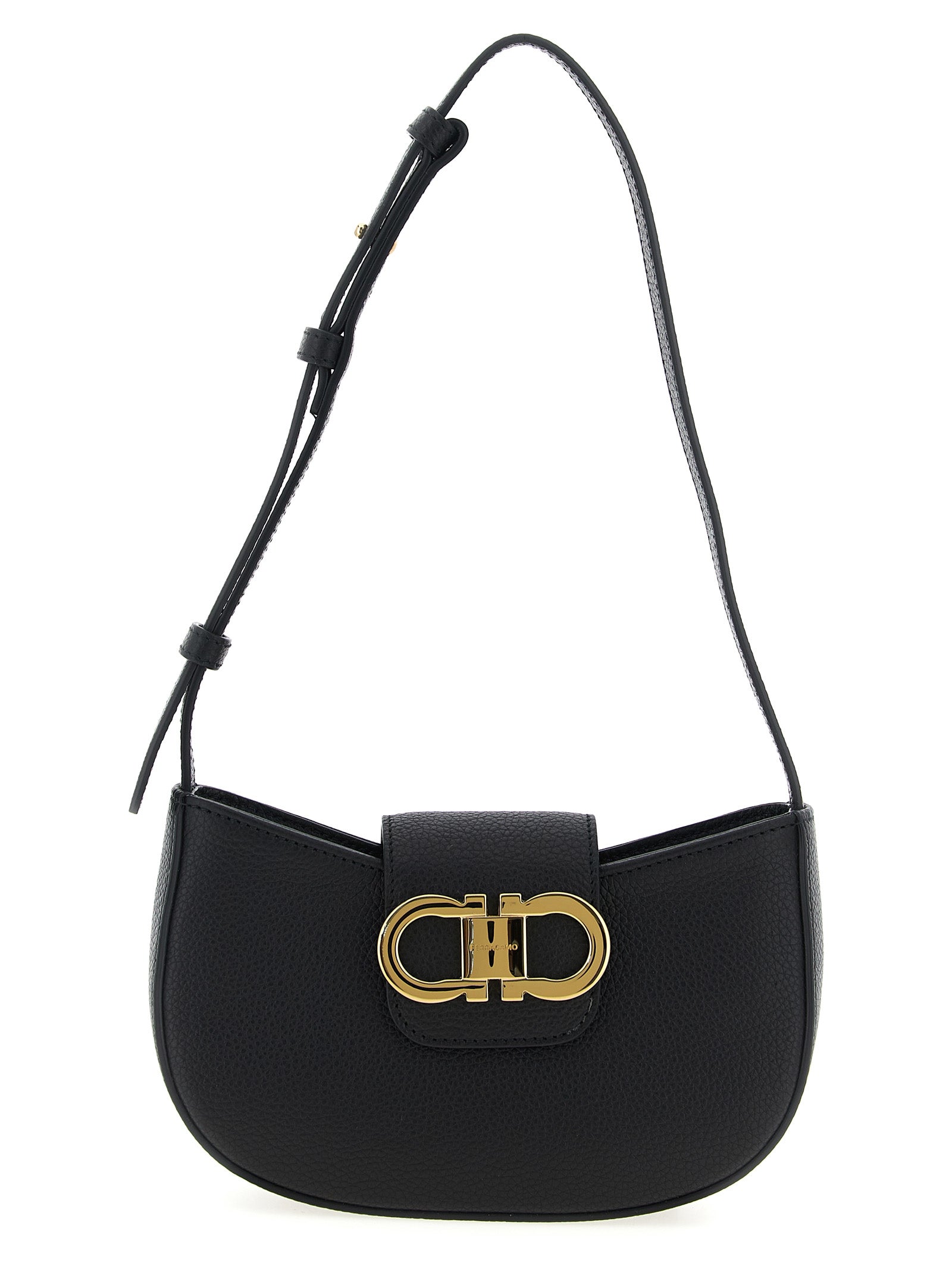 Ferragamo Black Calfskin Shoulder Bag Ferragamo