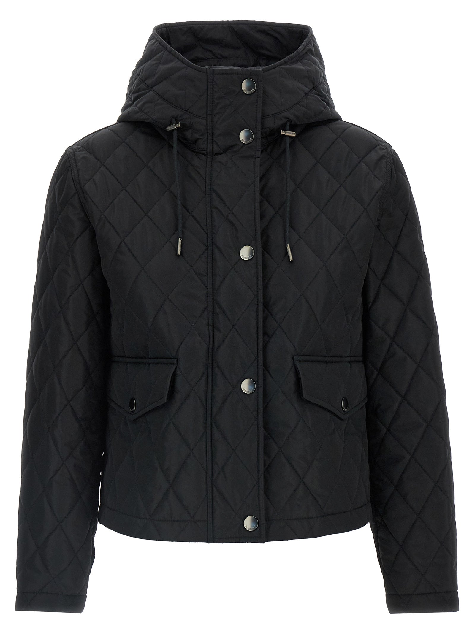 Burberry Black Polyamide Full-Length Jacket Burberry