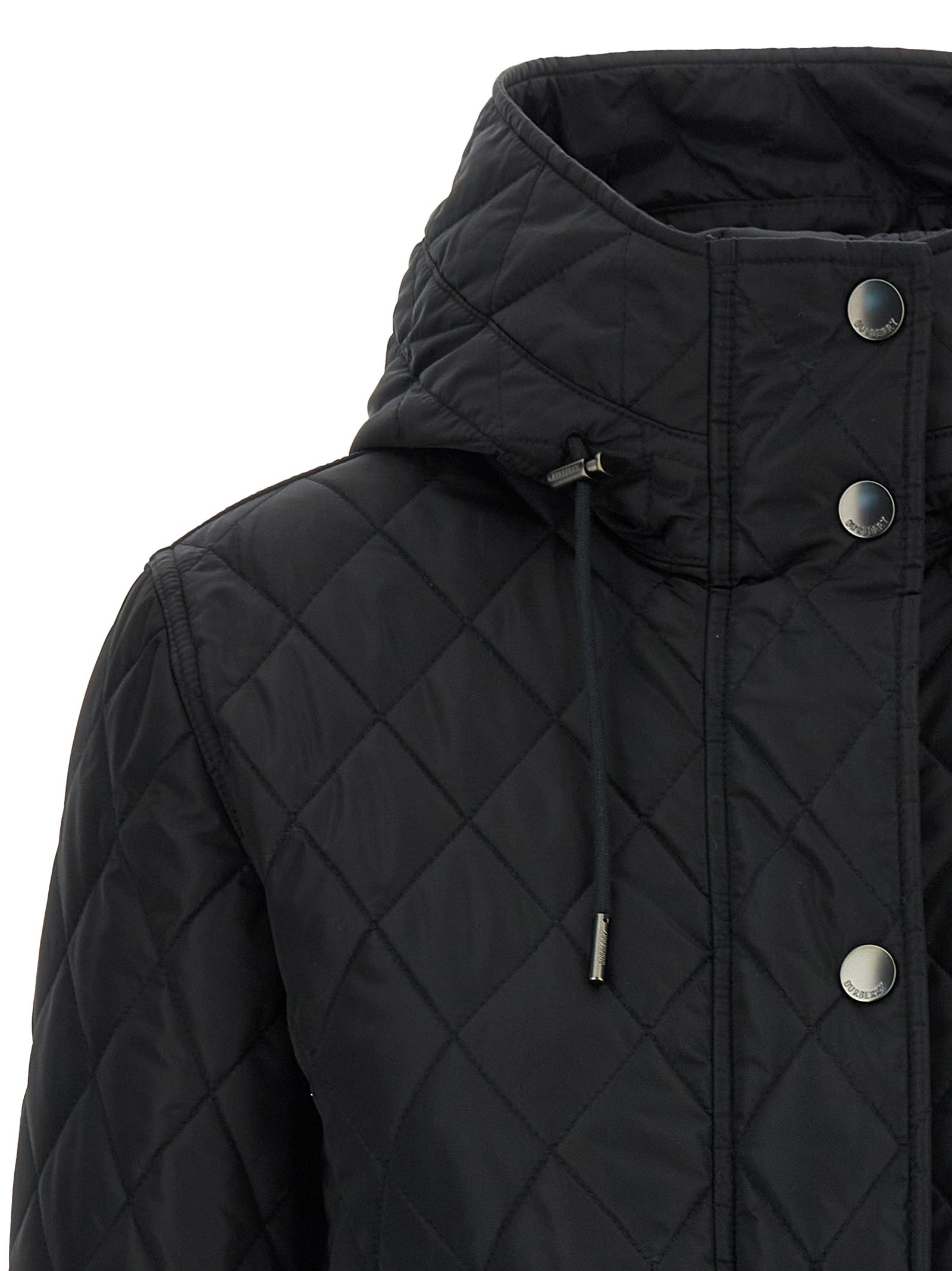Burberry Black Polyamide Full-Length Jacket Burberry
