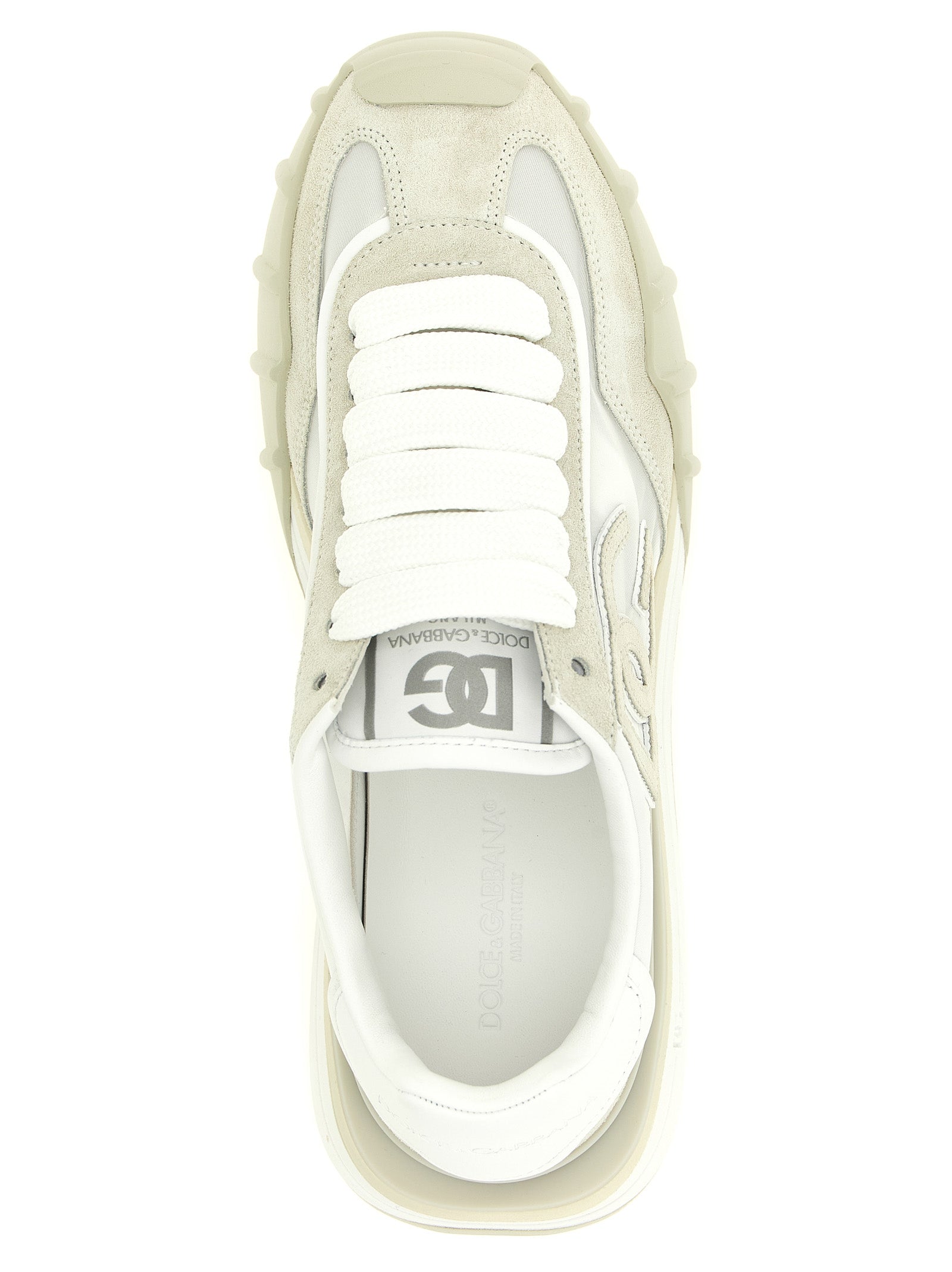 Dolce & Gabbana Beige Polyamide Athletic Sneakers Dolce & Gabbana