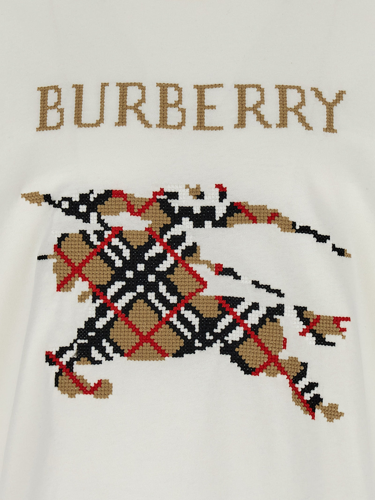 Burberry White Cotton T-Shirt Burberry