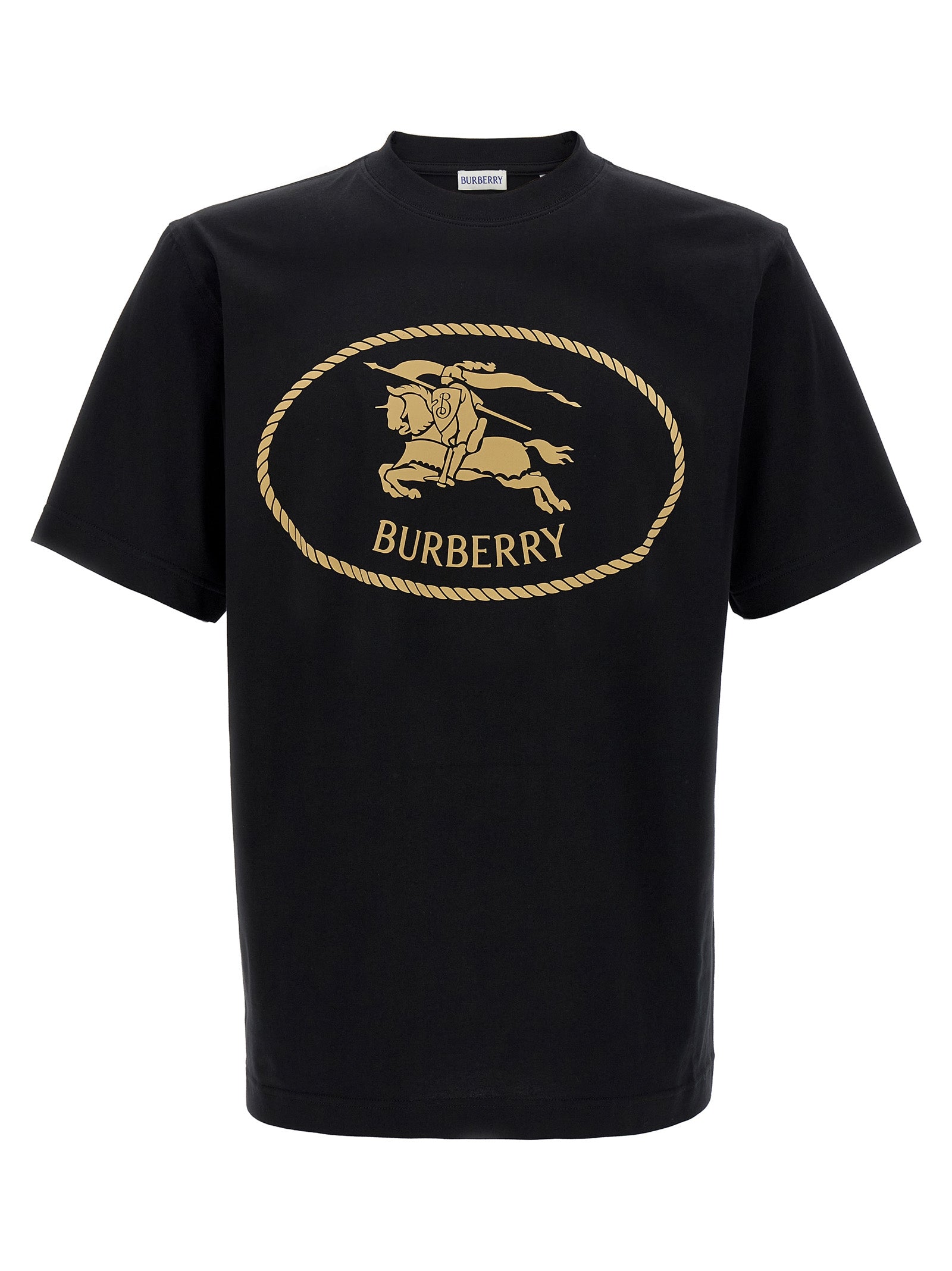 Burberry Black Cotton T-Shirt Burberry