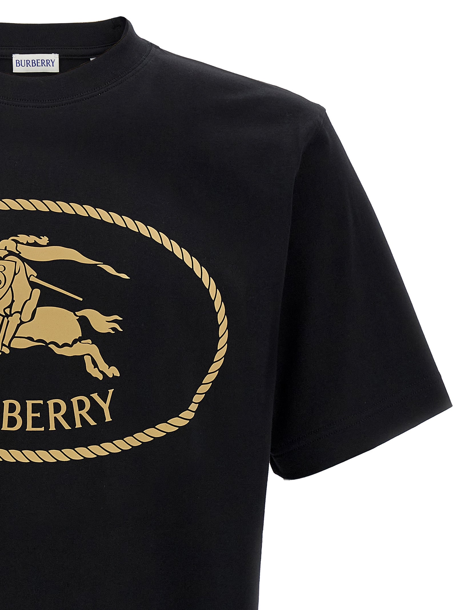 Burberry Black Cotton T-Shirt Burberry