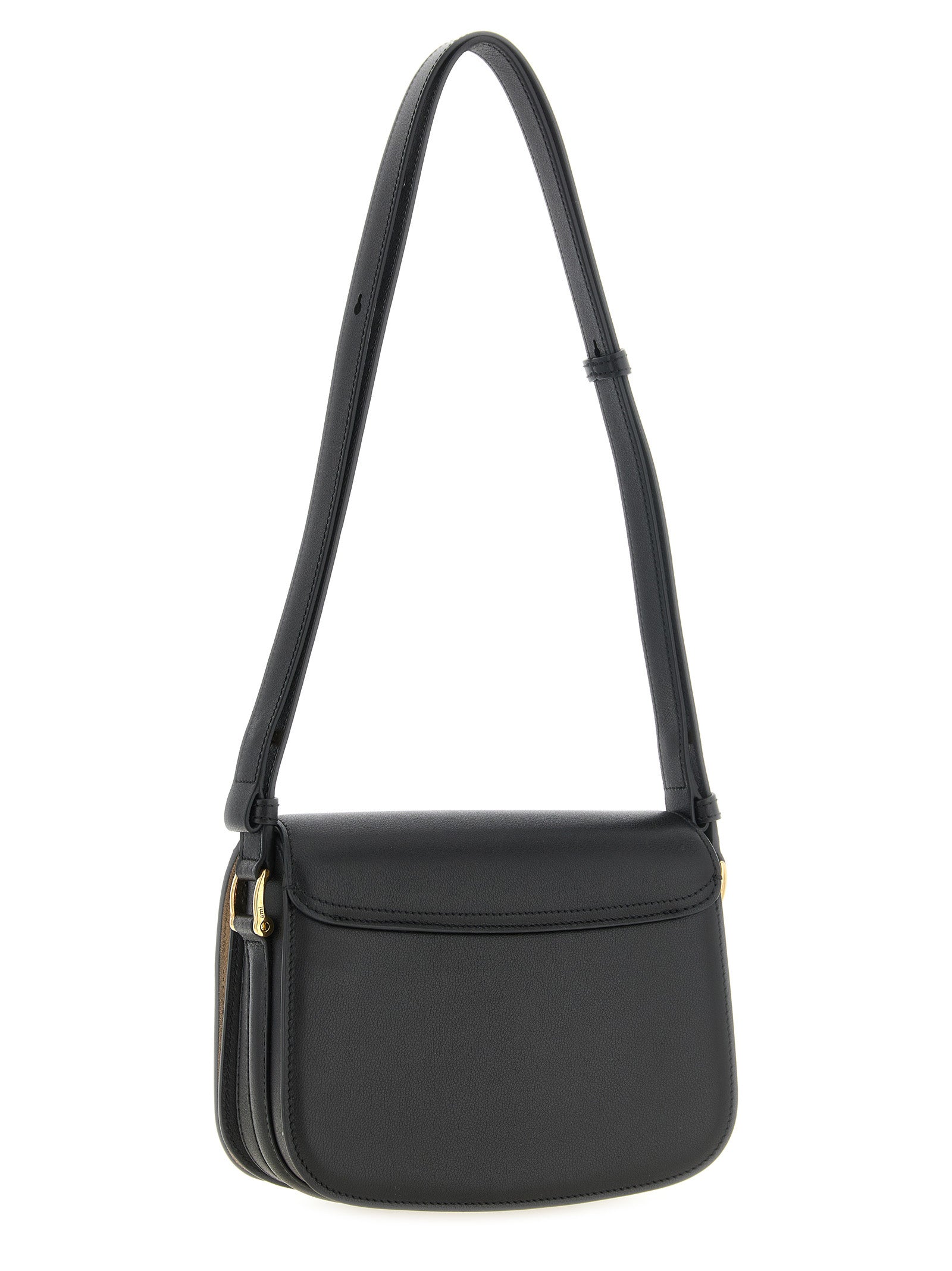 Ami Paris Black Cowhide Crossbody Bag Ami Paris