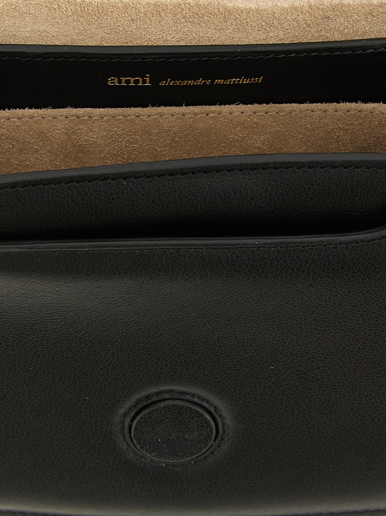Ami Paris Black Cowhide Crossbody Bag Ami Paris