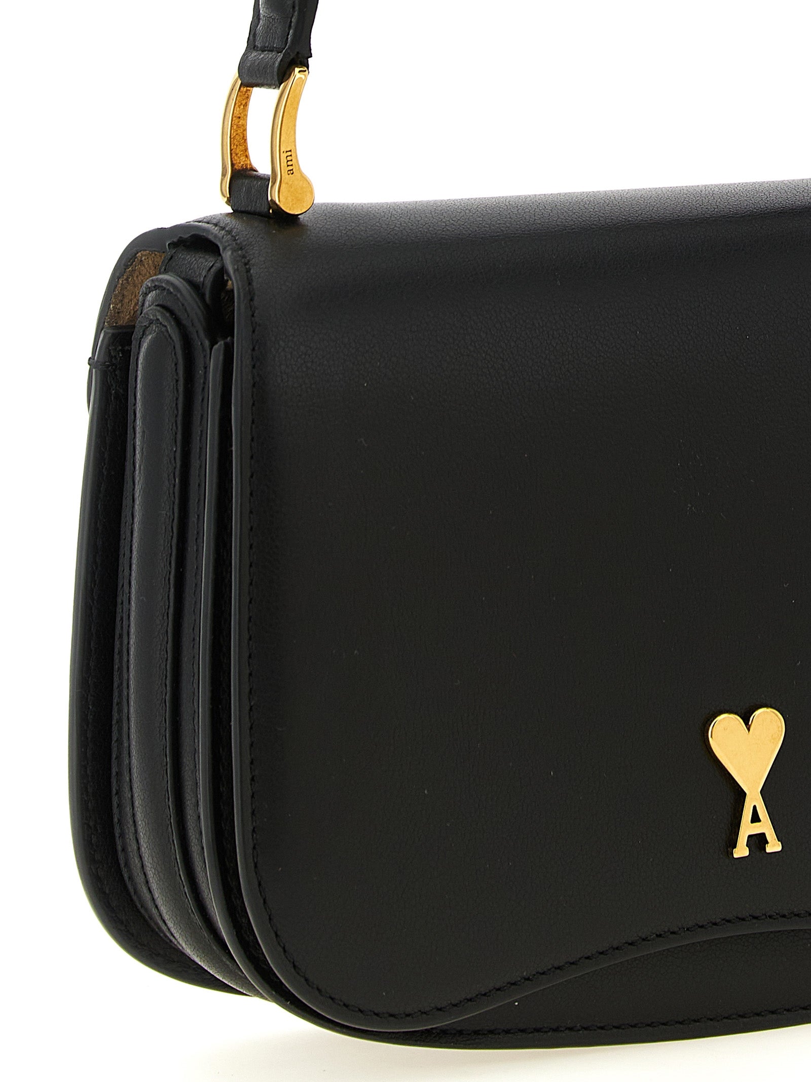 Ami Paris Black Cowhide Handbag Ami Paris