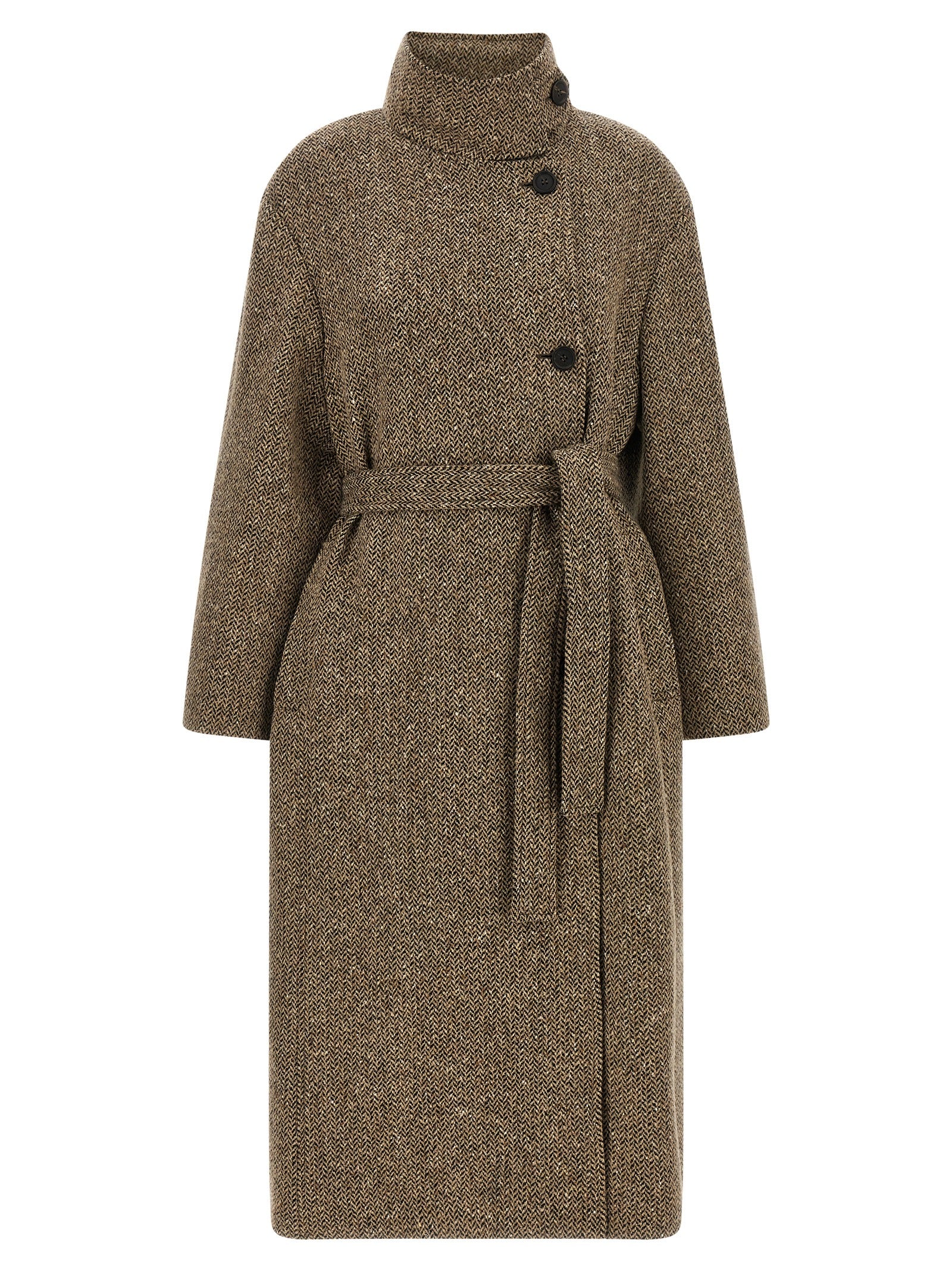 Brunello Cucinelli Brown Virgin Wool Coat Brunello Cucinelli