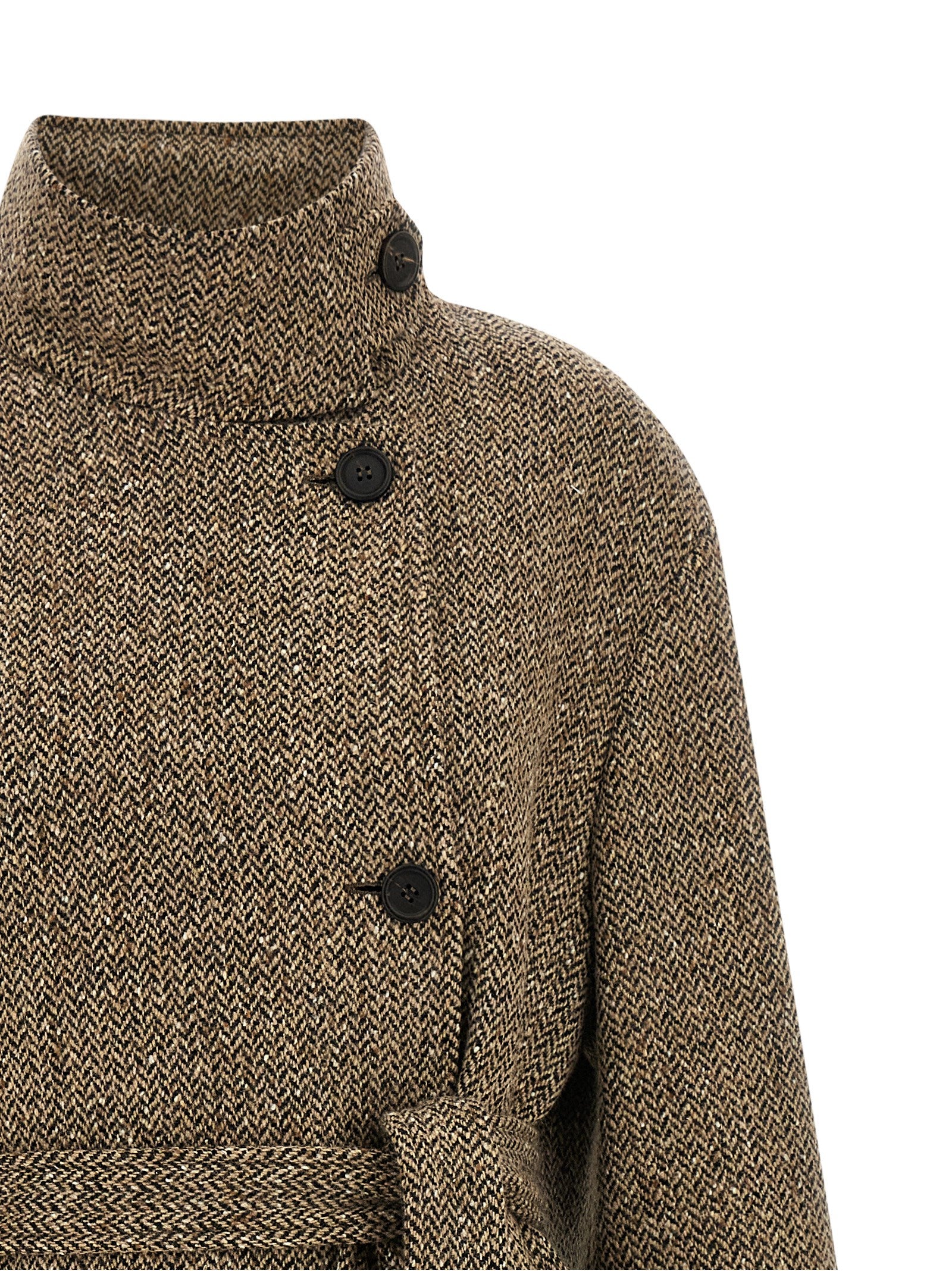 Brunello Cucinelli Brown Virgin Wool Coat Brunello Cucinelli