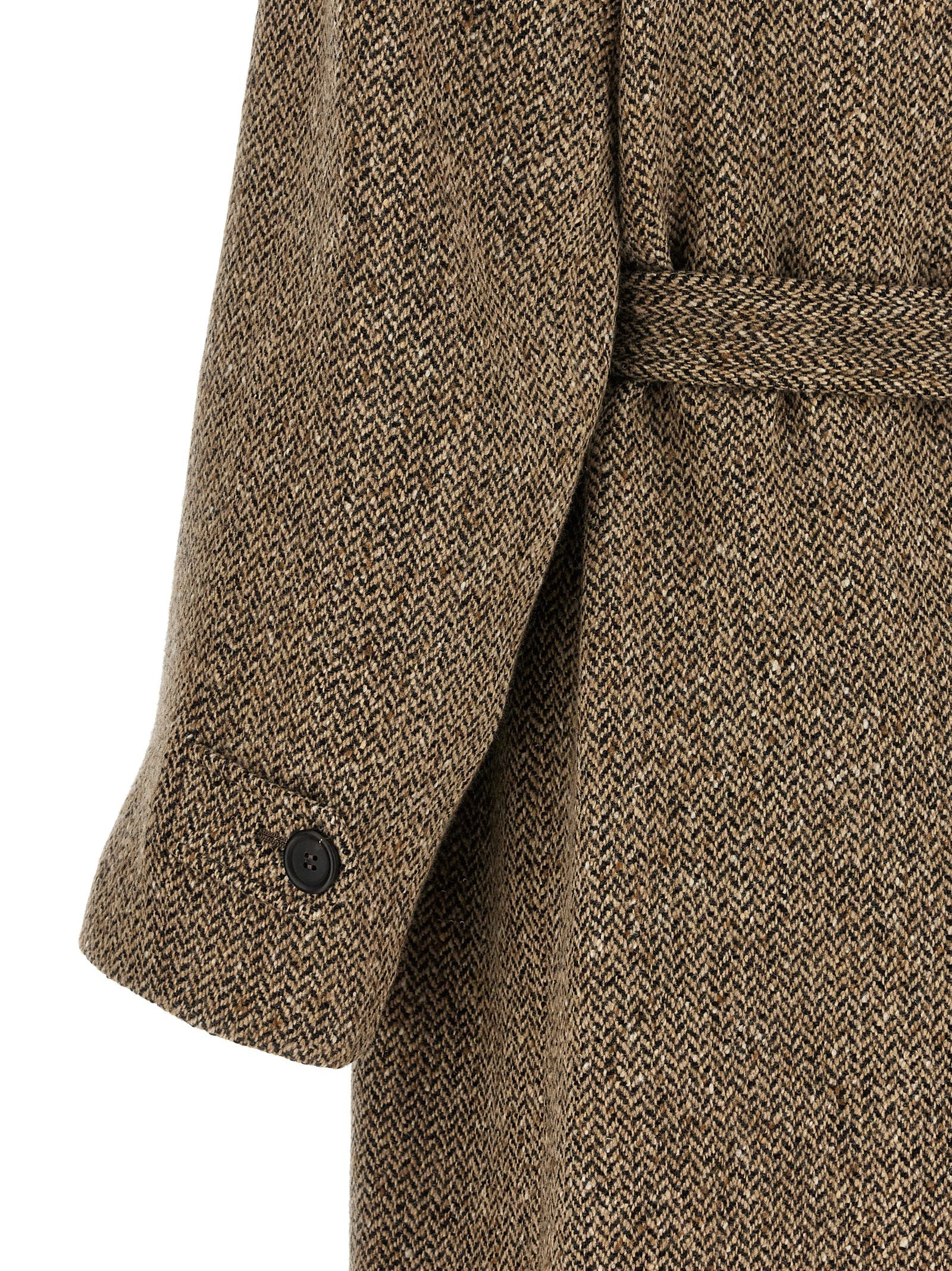 Brunello Cucinelli Brown Virgin Wool Coat Brunello Cucinelli