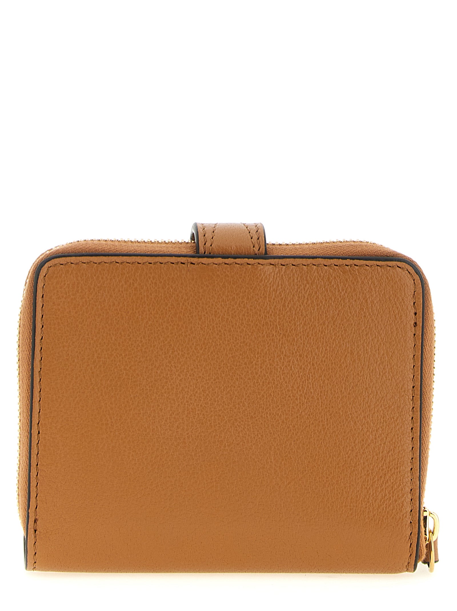 Chloé Brown Buffalo Leather Cardholder Chloé