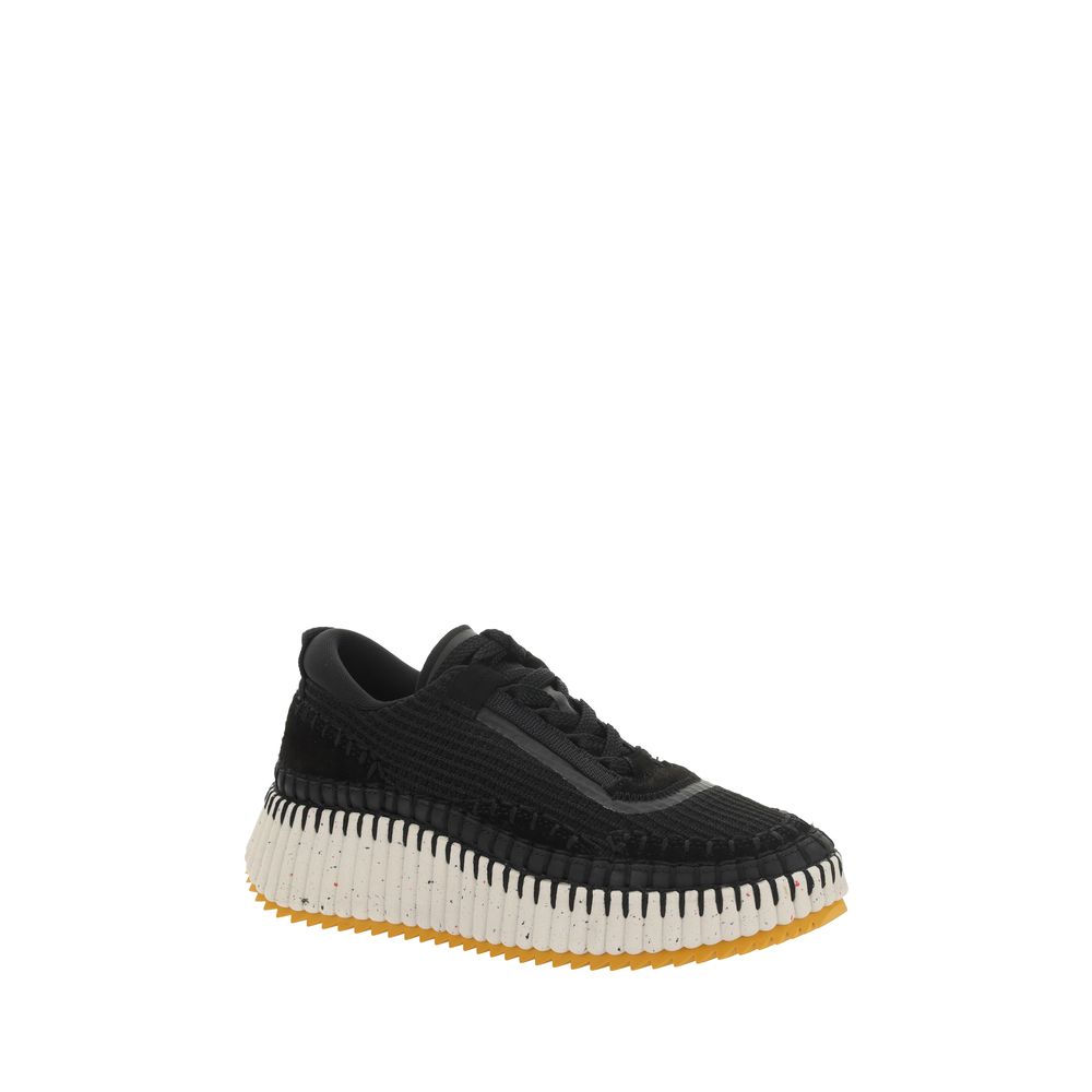 Chloé Black Nylon Athletic Sneakers Chloé