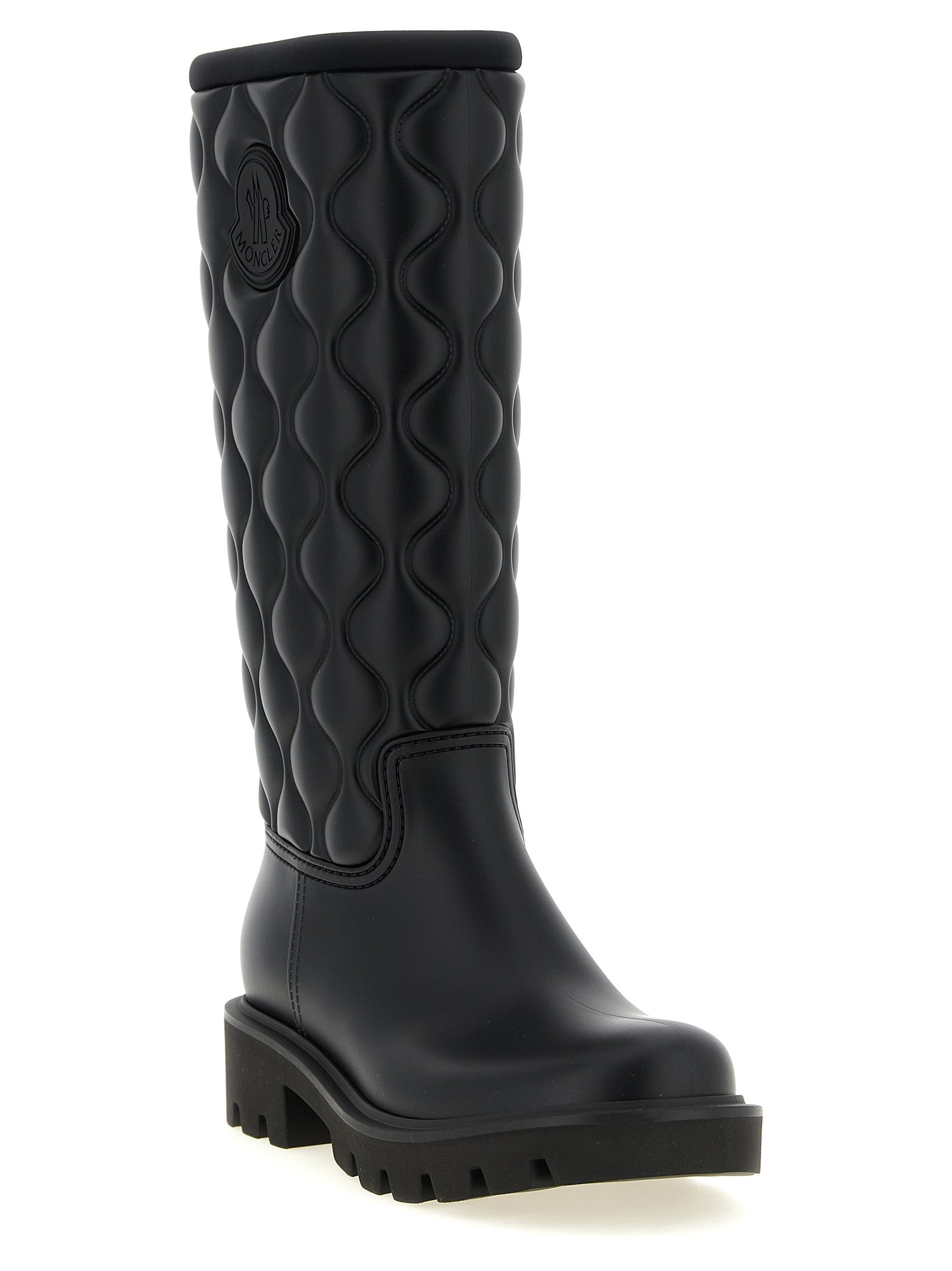 Moncler Black Pvc Over The Knee Moncler