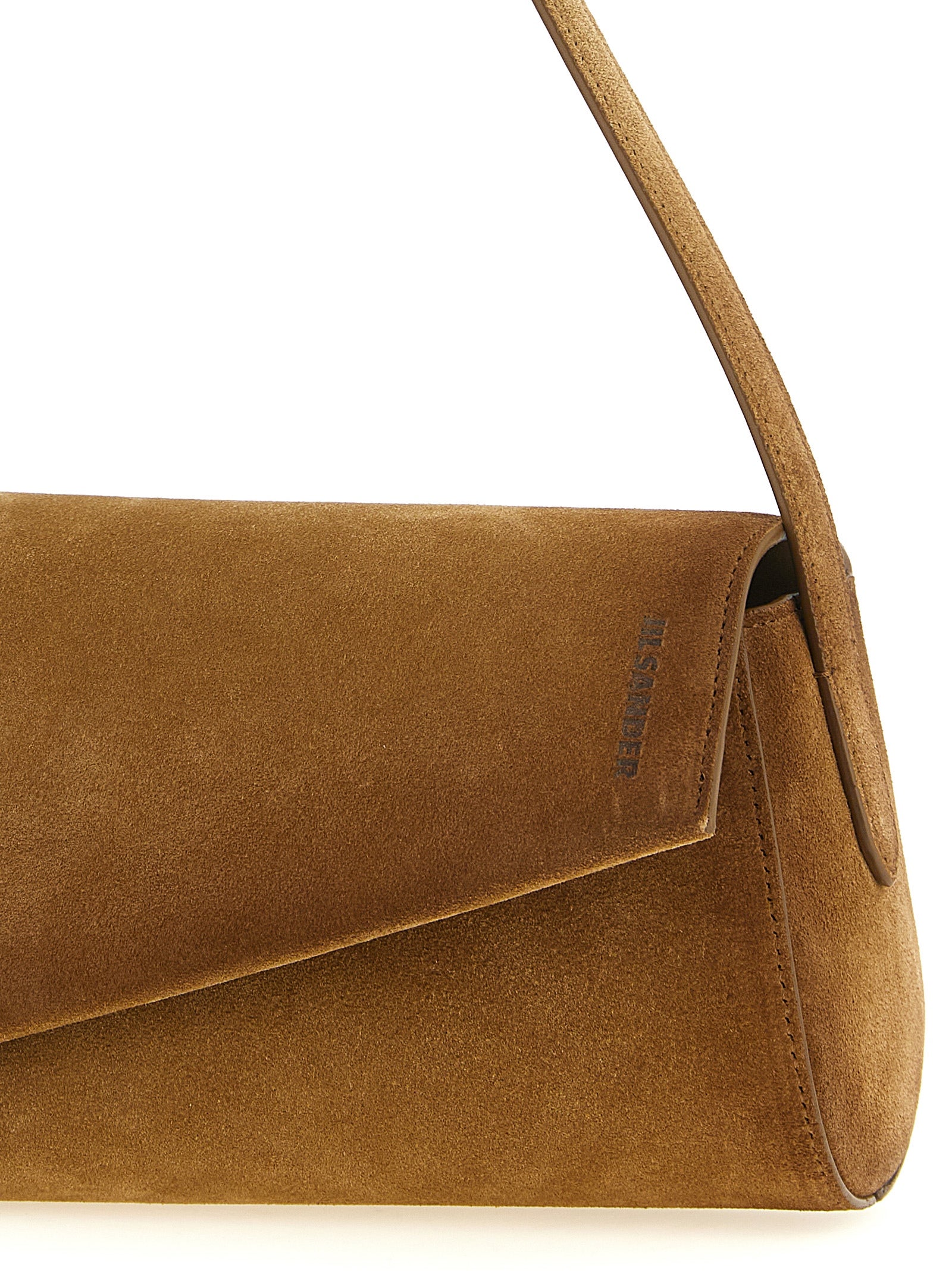 Jil Sander Brown Calfskin Shoulder Bag Jil Sander