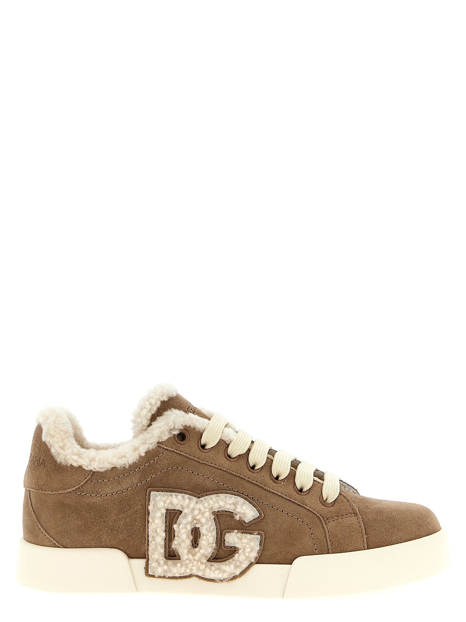Dolce & Gabbana Brown Lambskin Sneakers Dolce & Gabbana