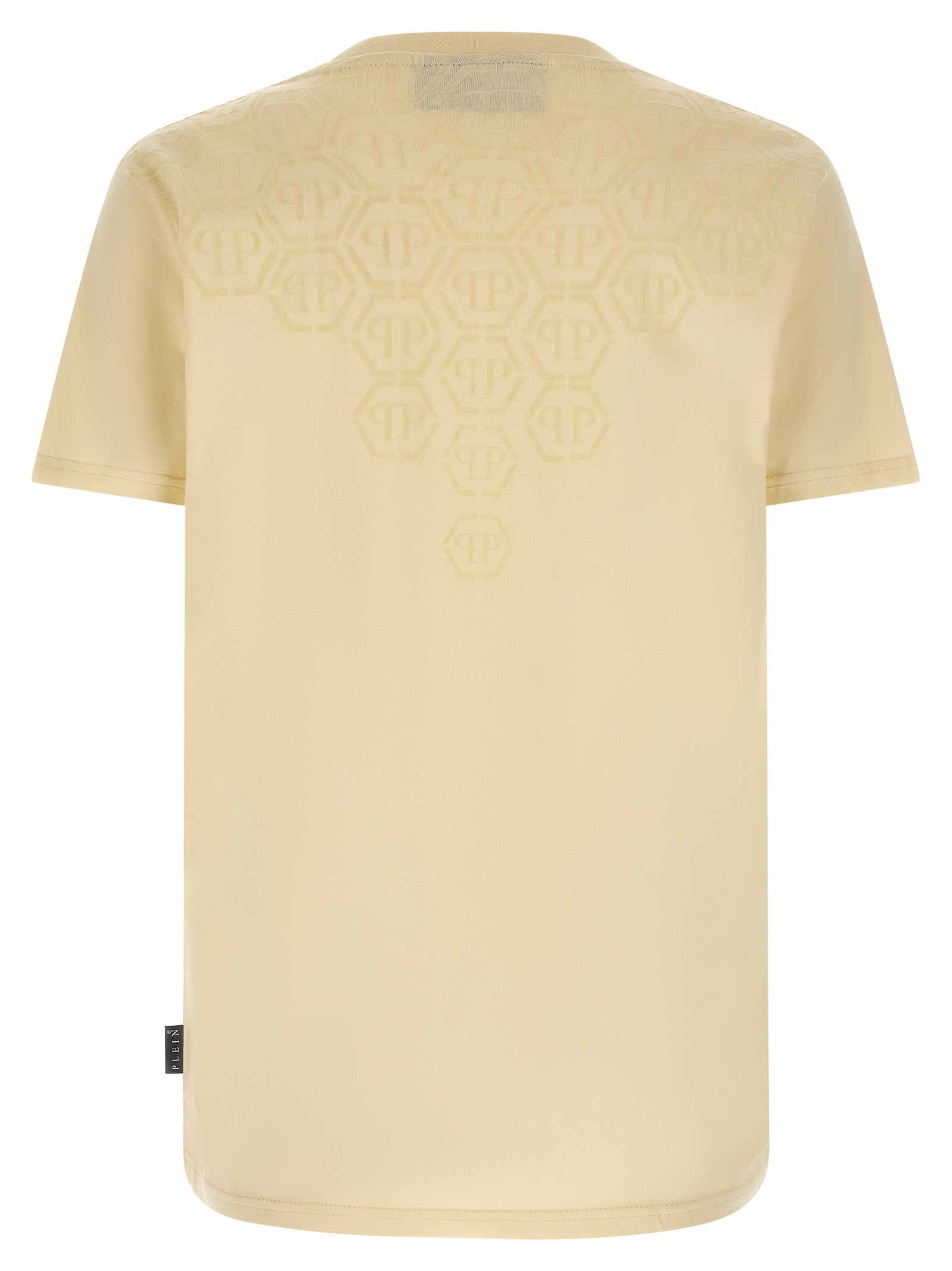 Philipp Plein Beige Cotton T-Shirt Philipp Plein
